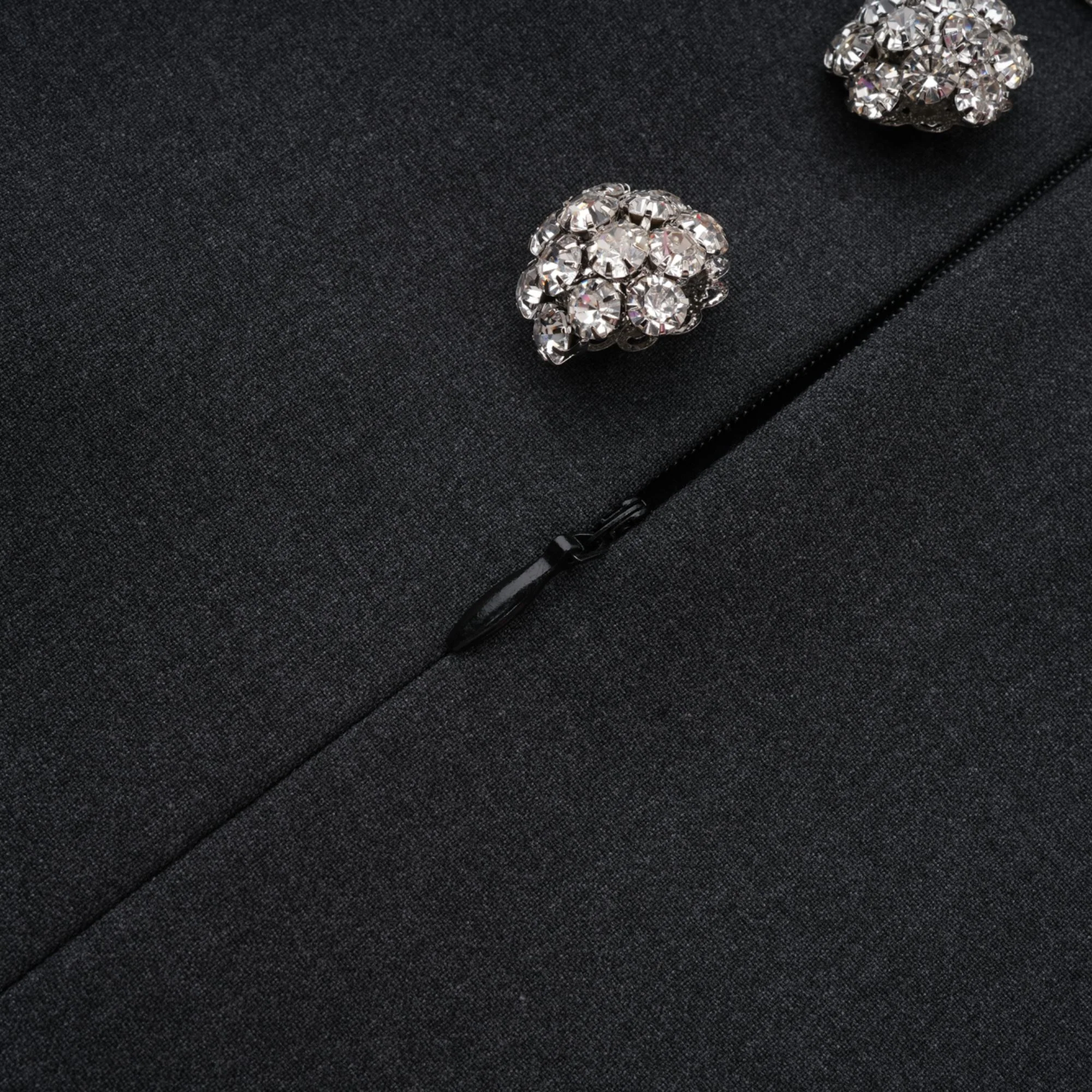 Marianne petal-trim wool mini dress