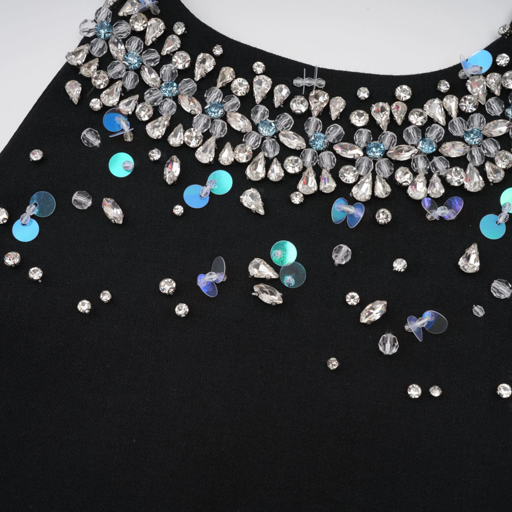 Fionula crystal-embellished pleated dress