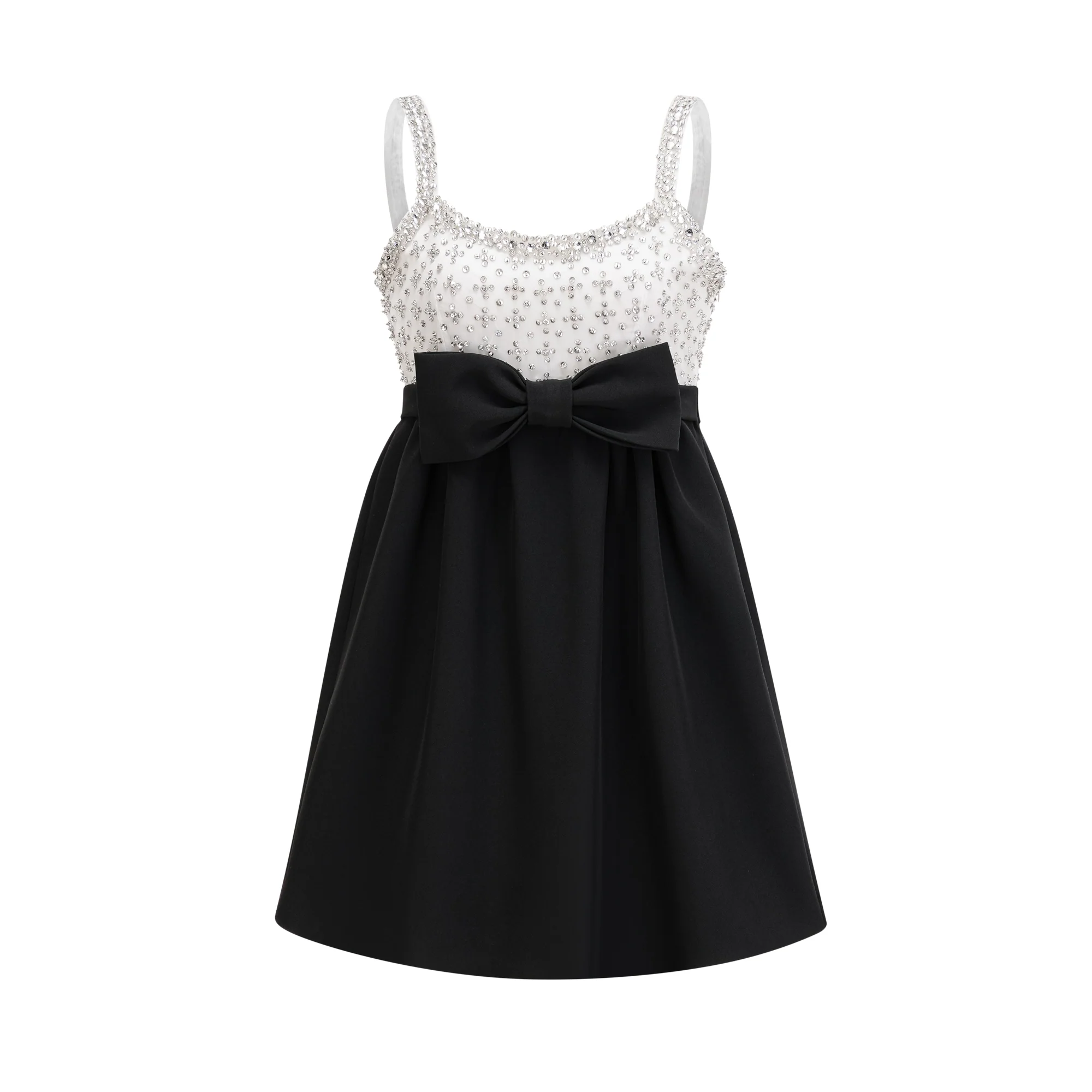 Parisa crystal-embellished bowknot mini dress