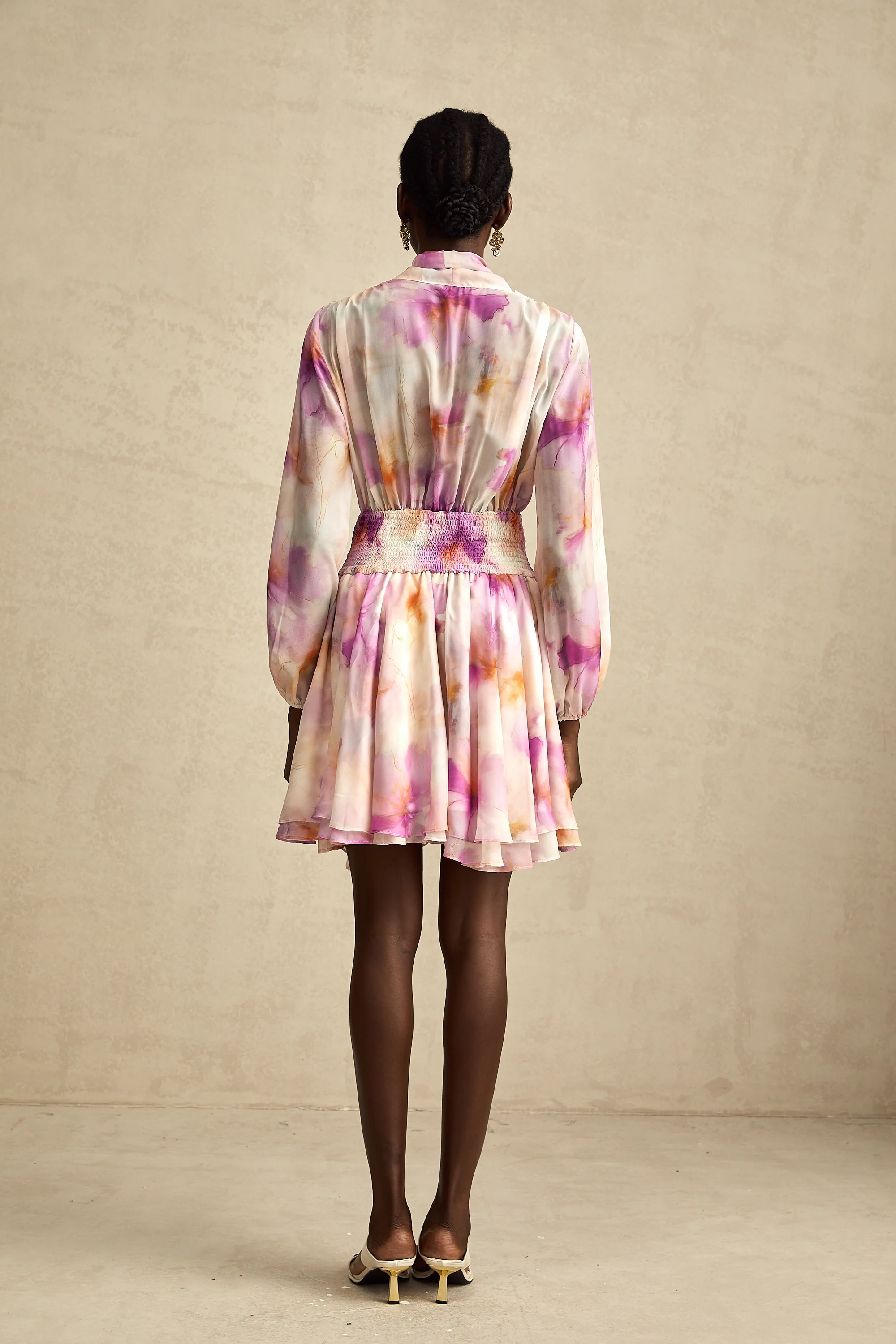 Maëlys floral-print V-neck mini dress