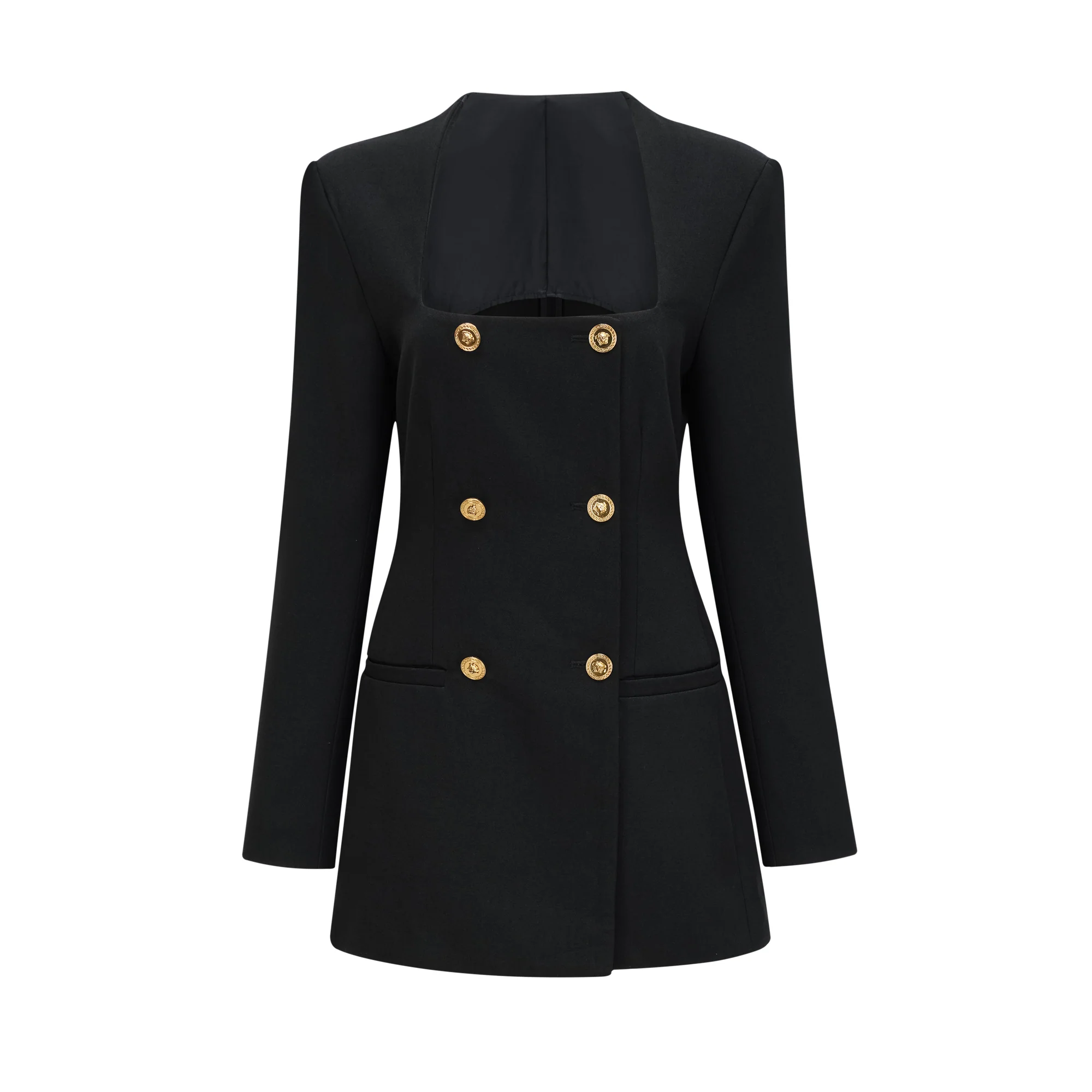 Lisette black jacket mini dress