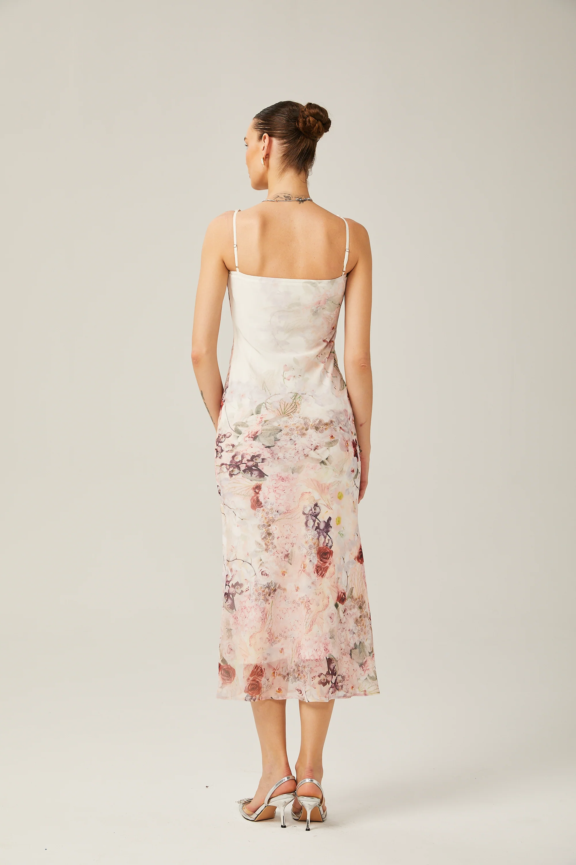 Kassandra floral-print bowl-neck midi dress
