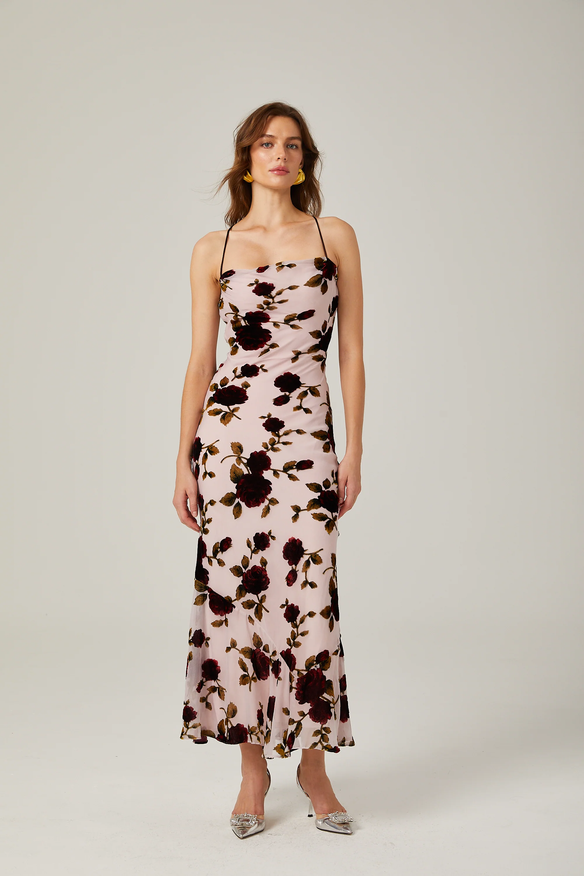 Lore floral scoop-back maxi dress