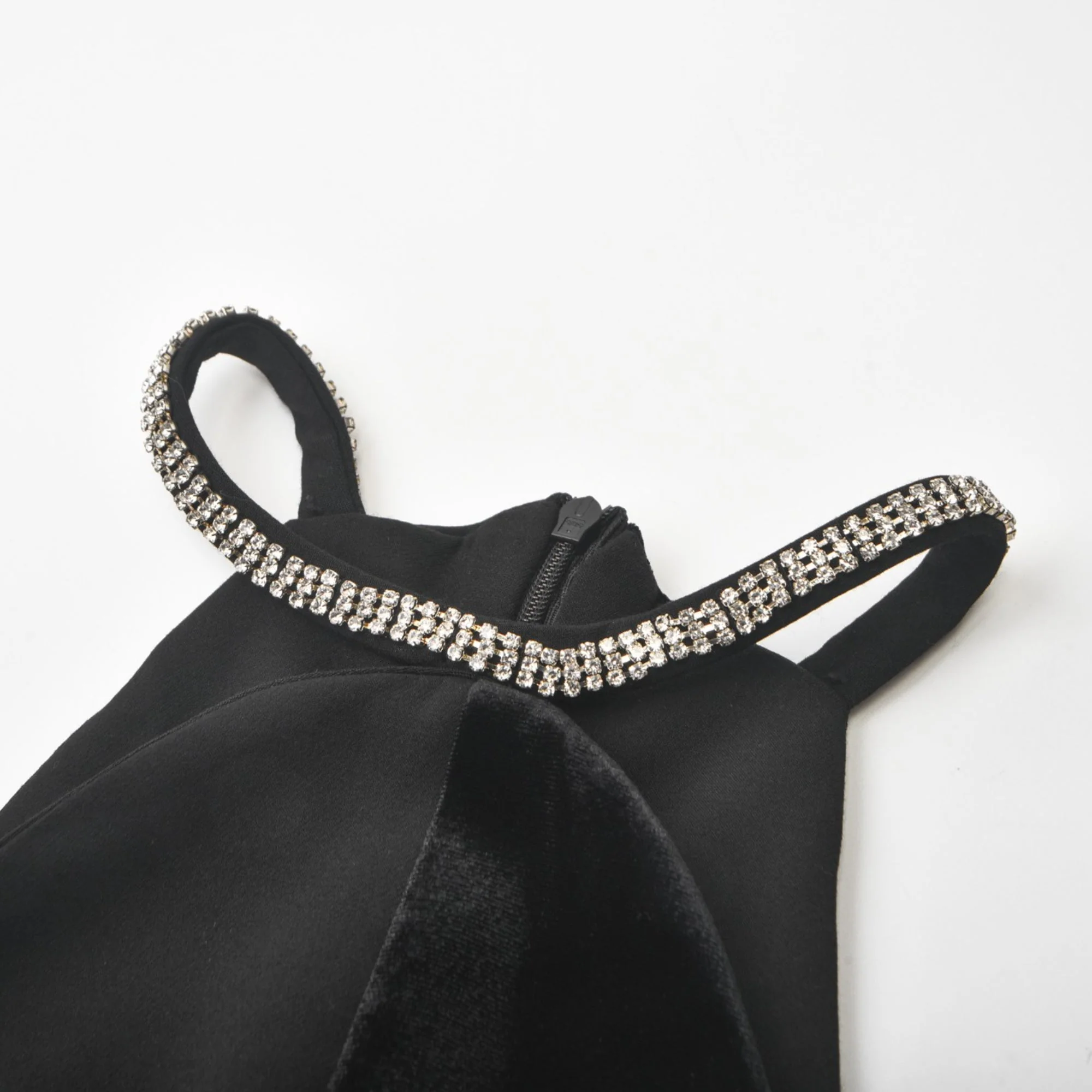 Dumb Dumb-crystal chain-link mini dress