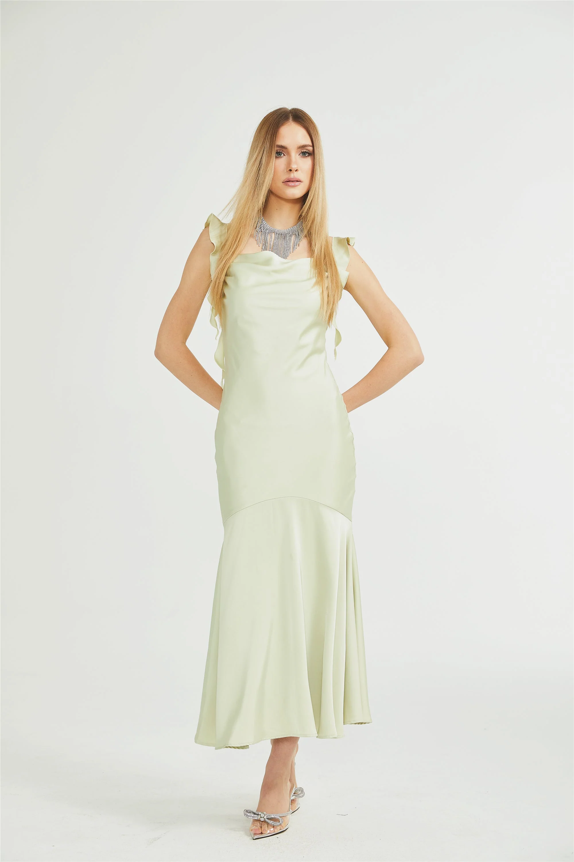 Céleste flared midi dress