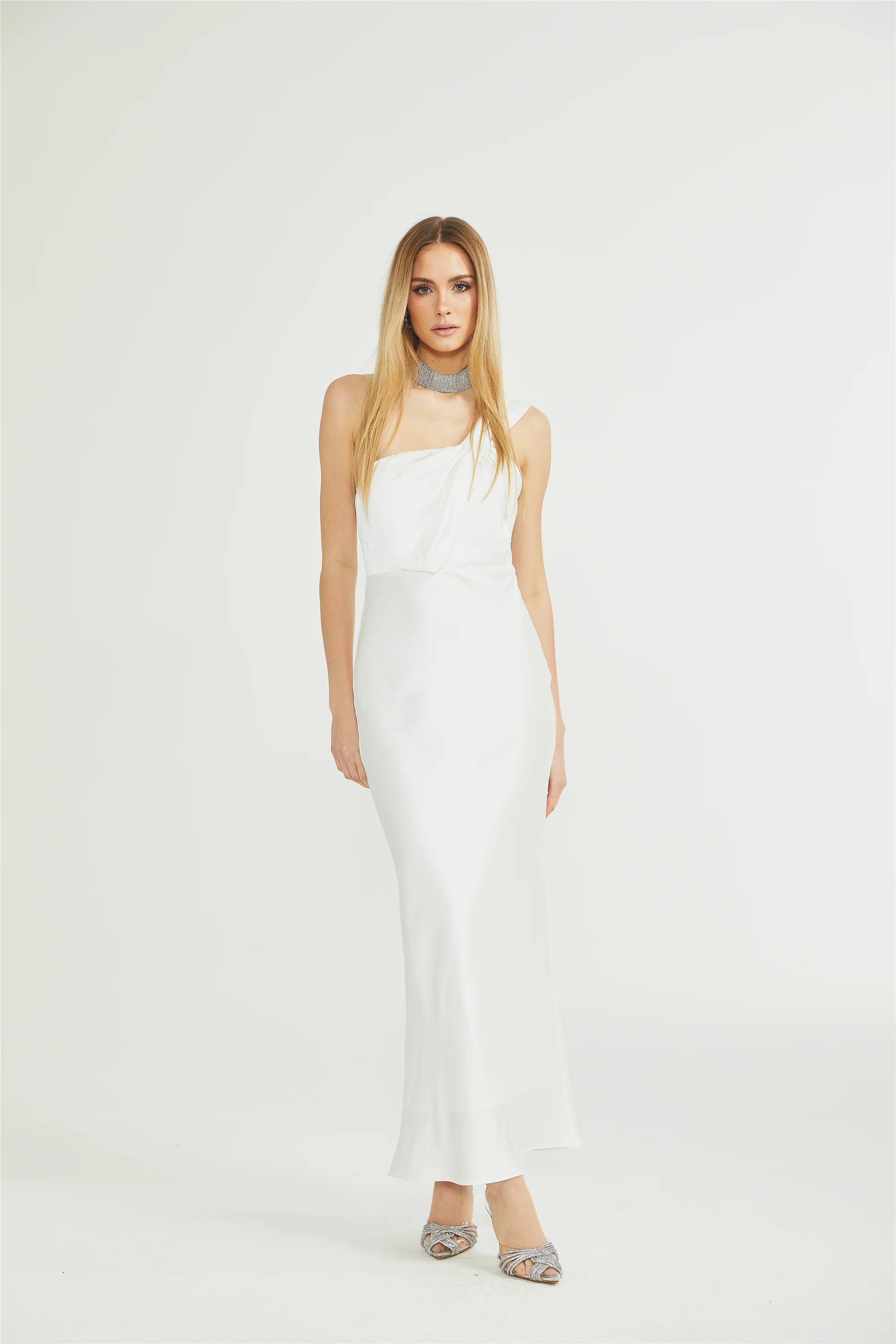 Zoé mono-shoulder maxi dress