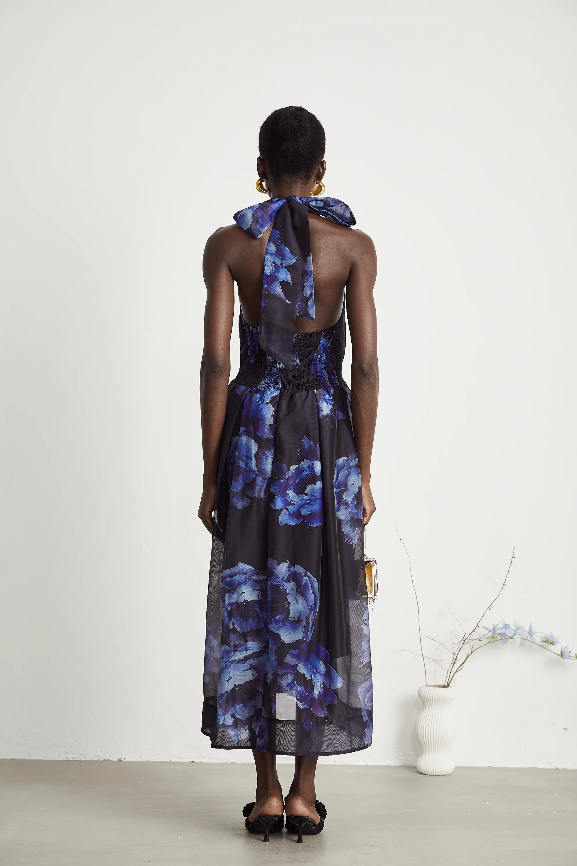 Émmanuelle floral-print cut-out midi dress