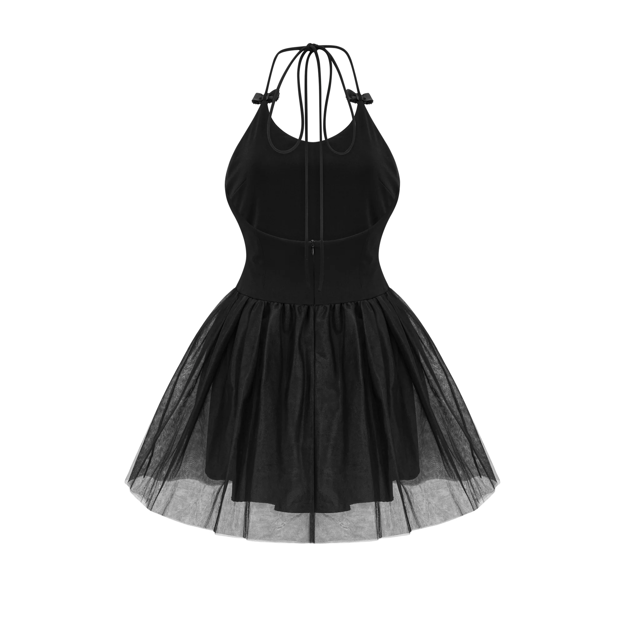 Juliette tulle bow-embellished mini dress
