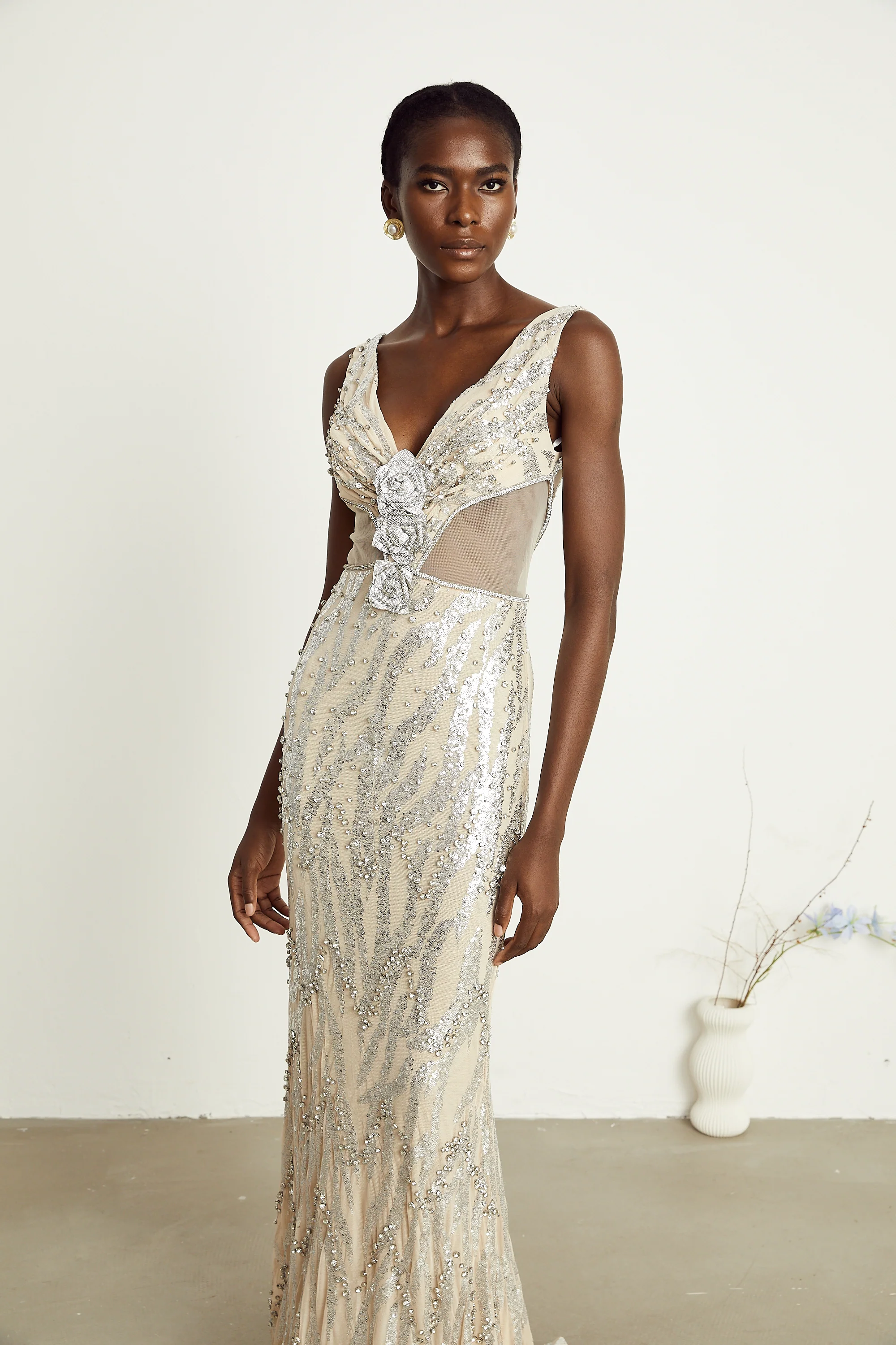 Cordélia embellished cut-out maxi dress