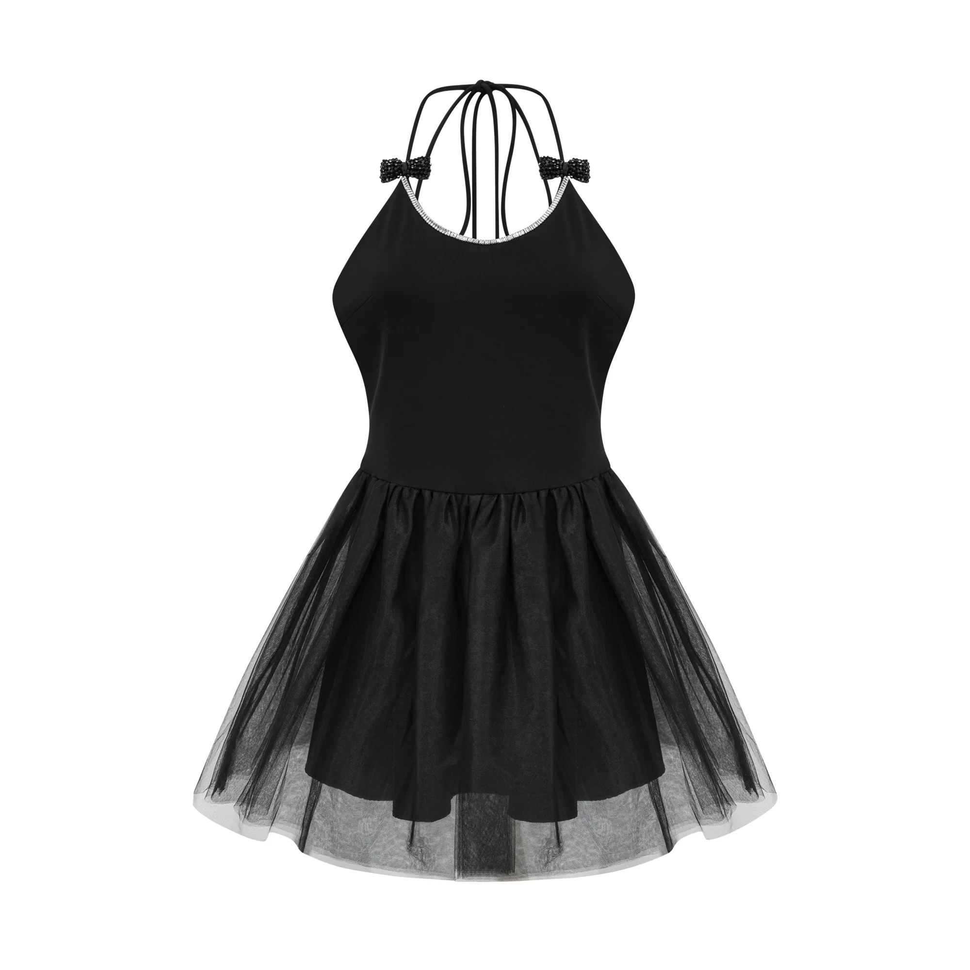 Juliette tulle bow-embellished mini dress