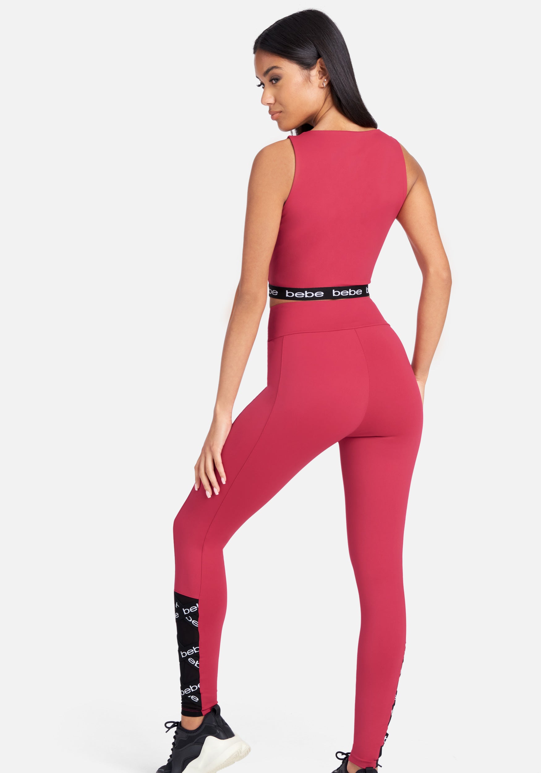 Bebe Logo Elastic Hem Detail Legging