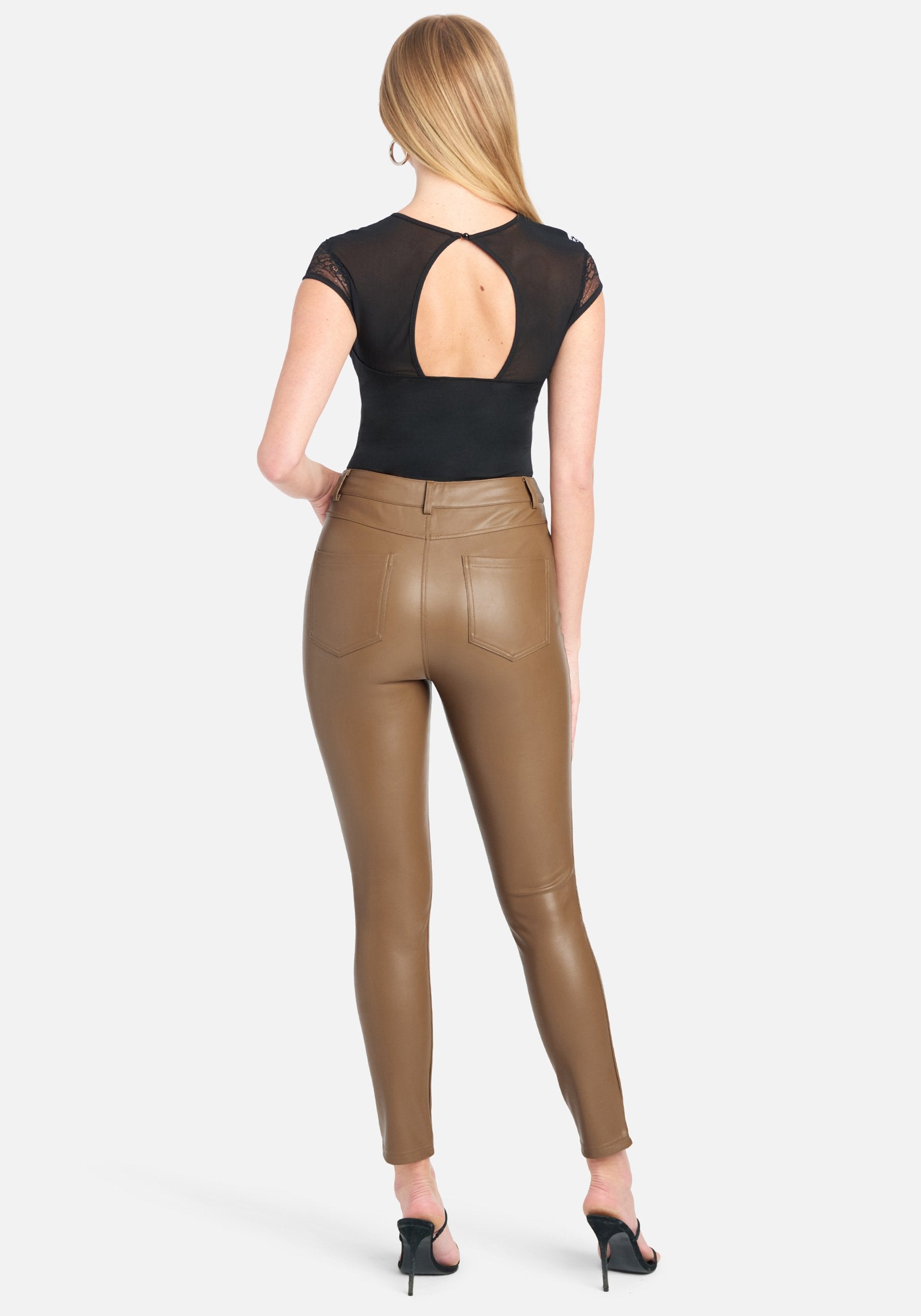 Vegan Leather  Pocket Legging