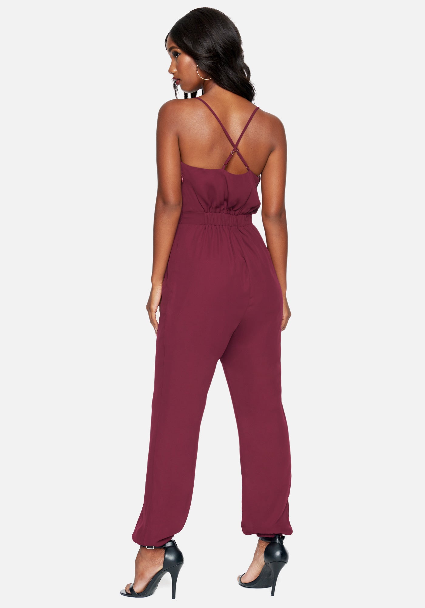 Smocked Cuff Woven Jumpsuit
