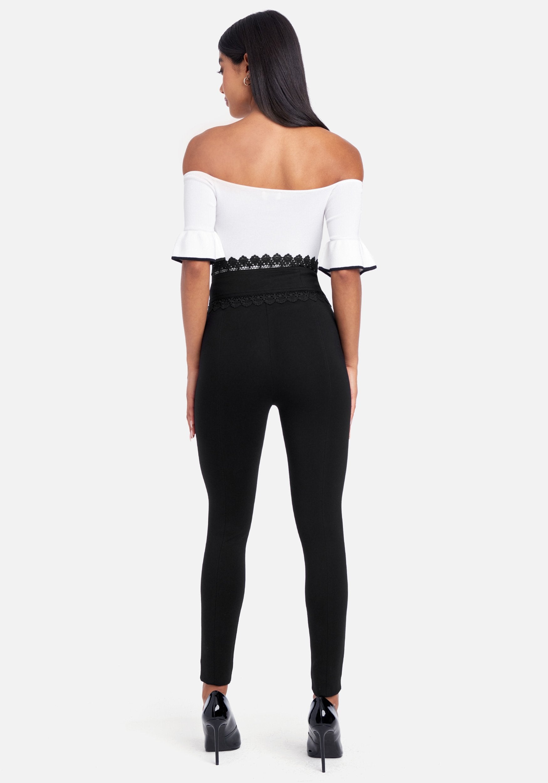 Detachable Lace Belt Legging