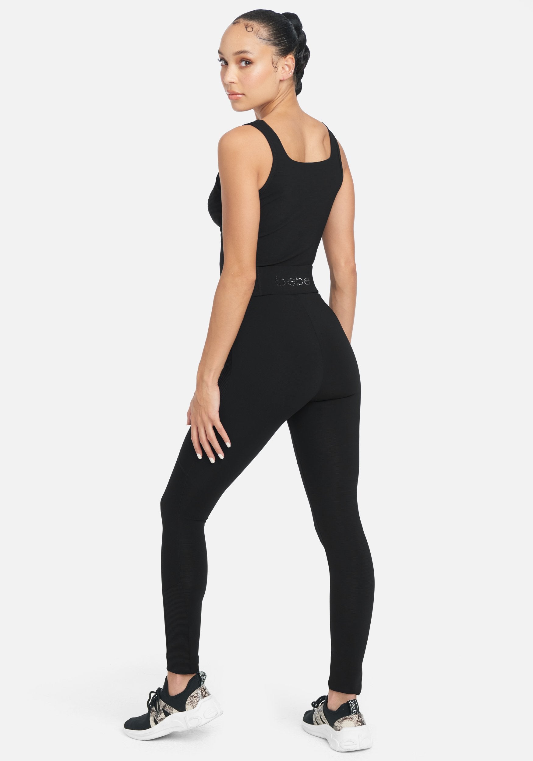 Bebe Logo High Waist Ottoman Knit Legging