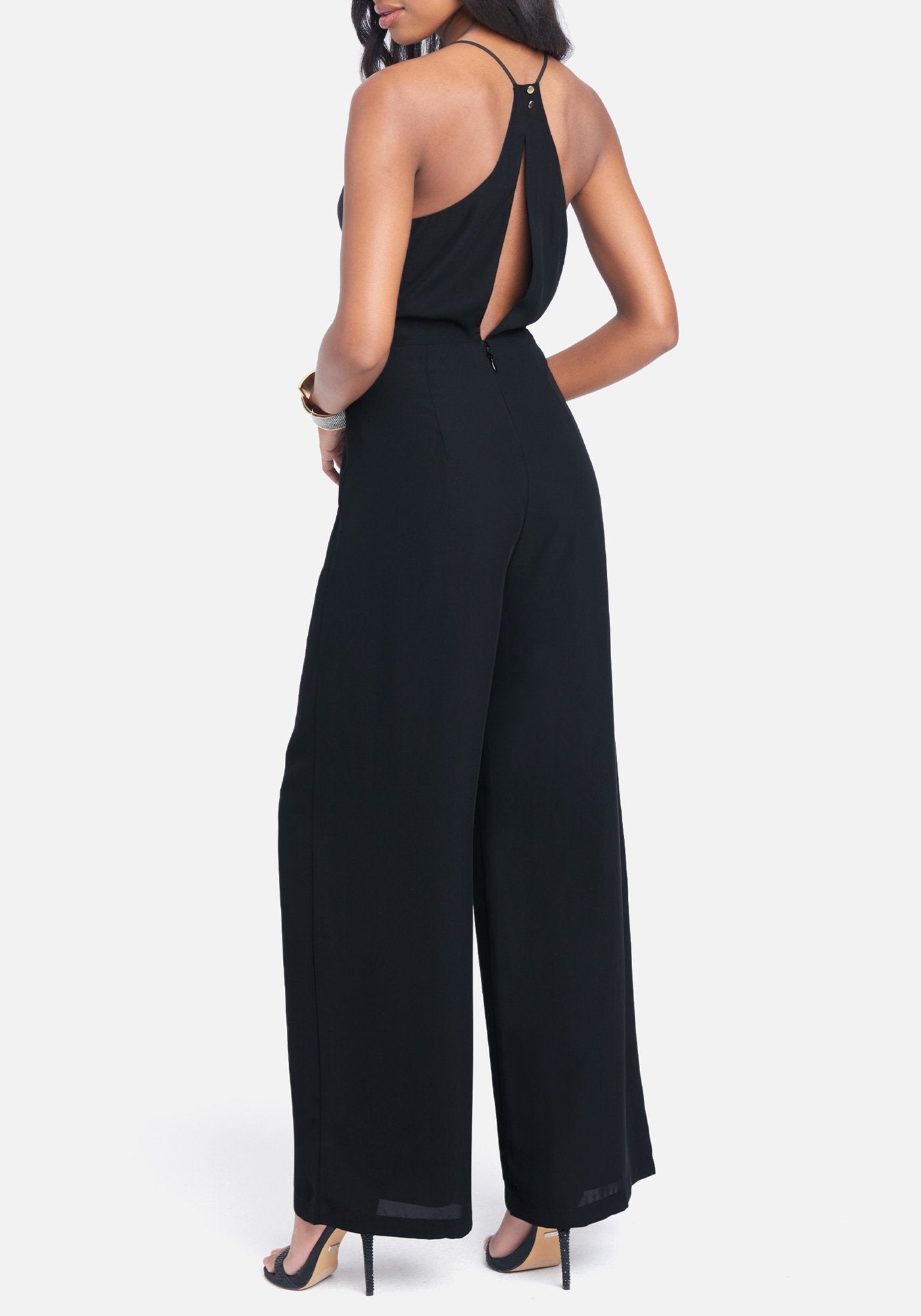 Open Back Wide Leg Jumpsuit