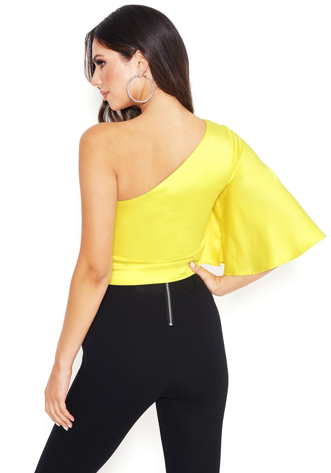Charmeuse One Shoulder Top