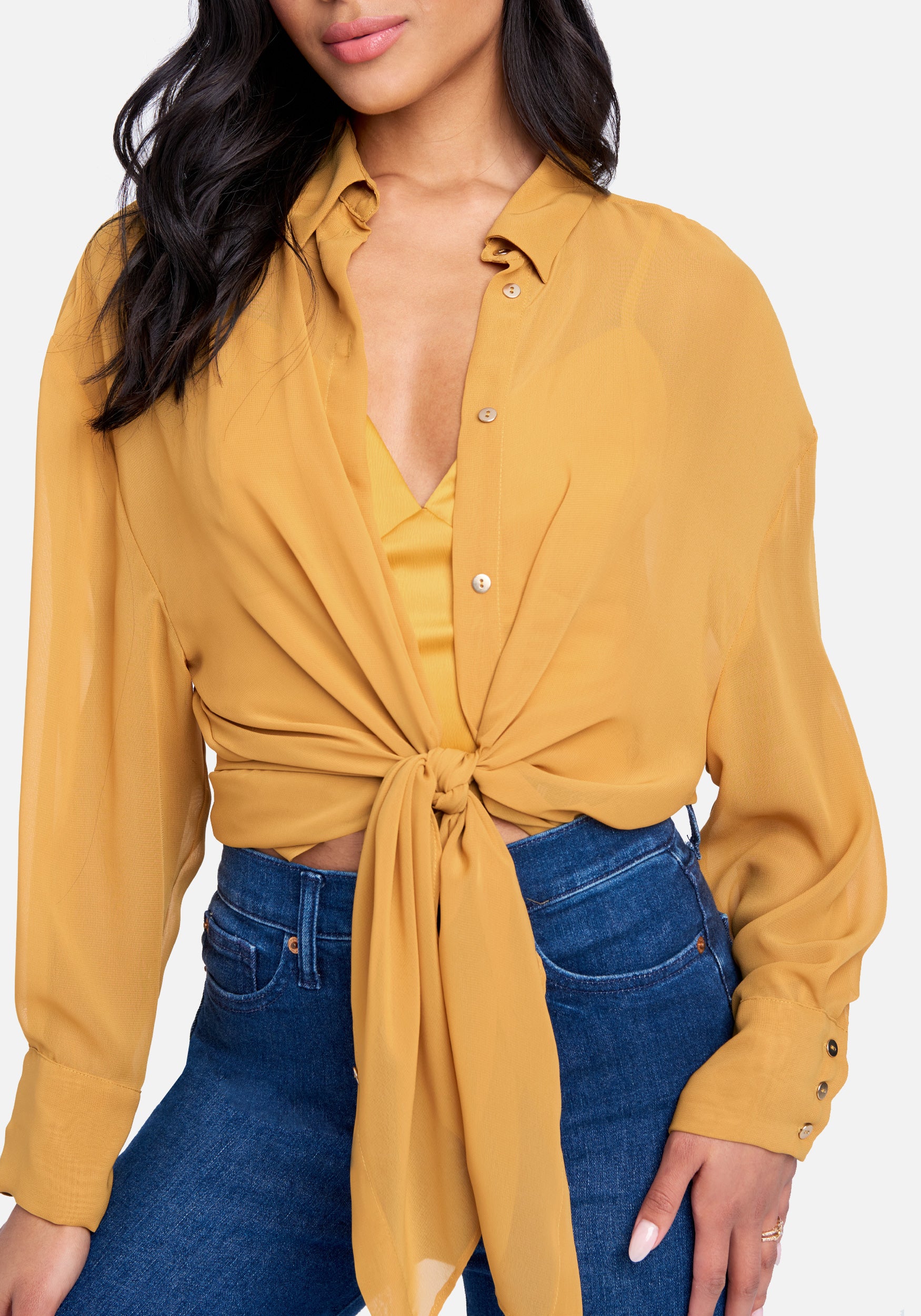 Satin Bustier Top With Matching Chiffon Blouse