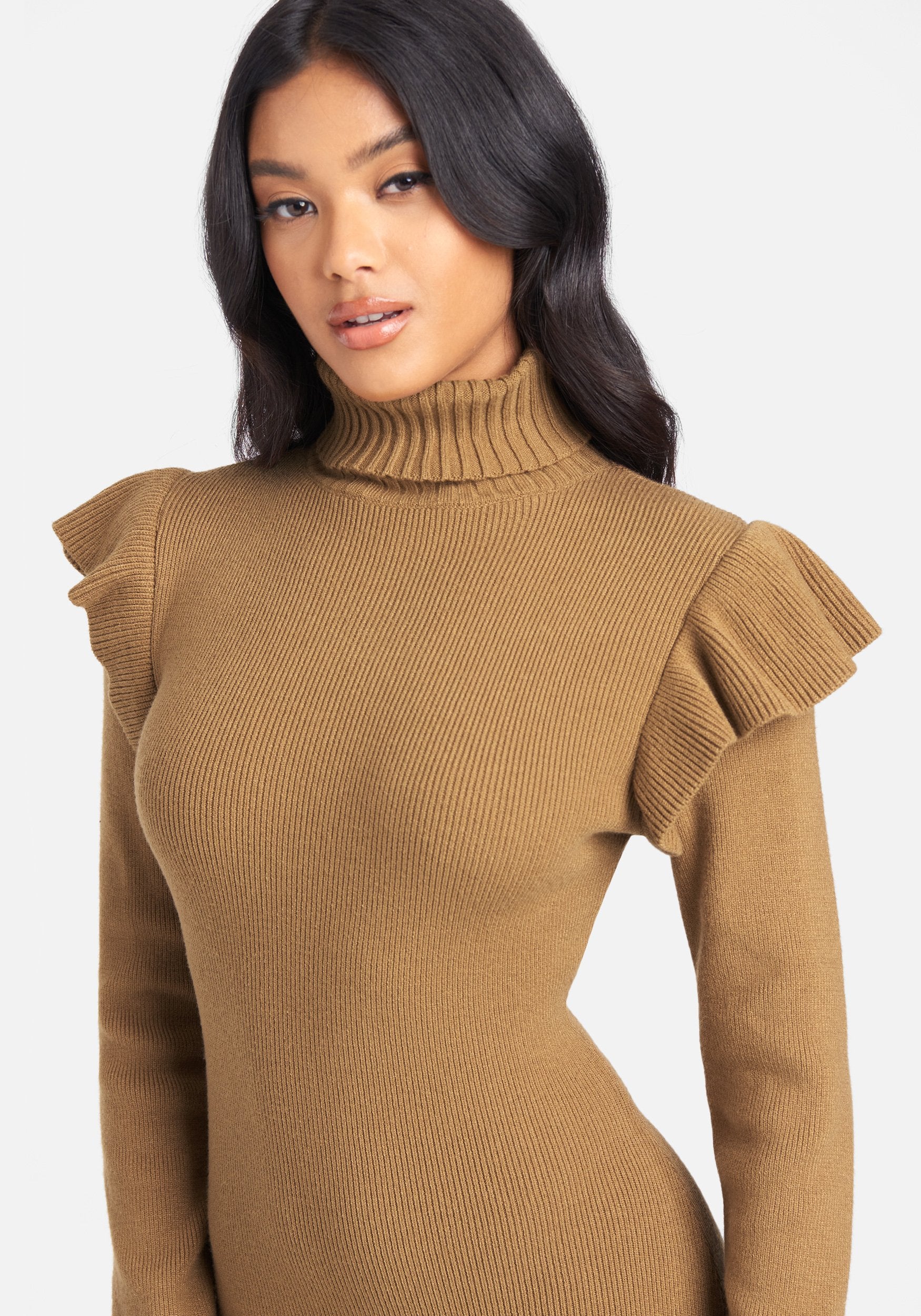 Ruffle Sweater Dress