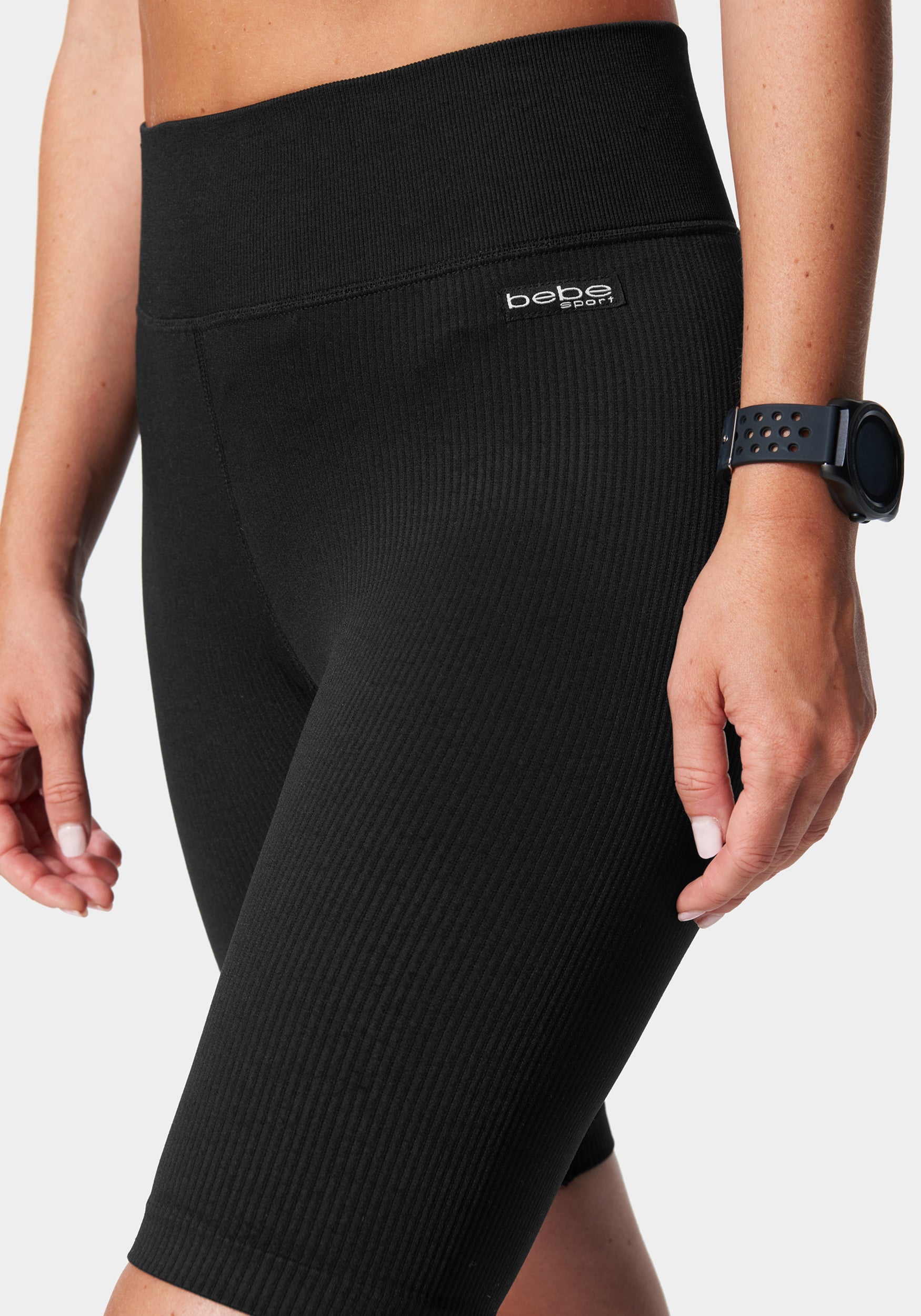 Bebe Logo Rib Knit Short