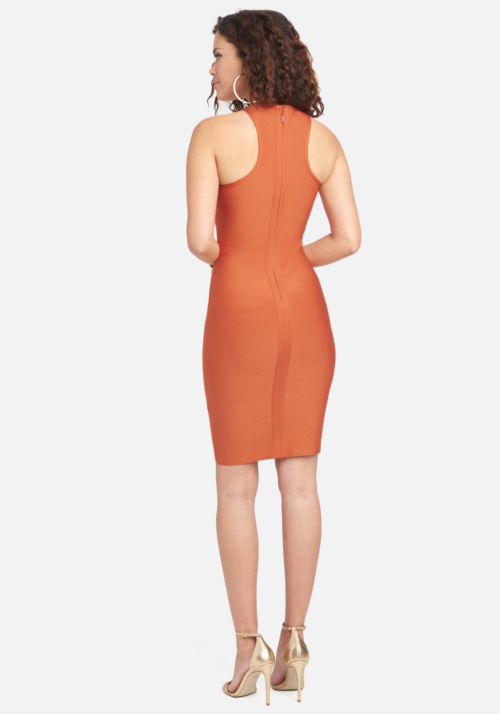 Twist Front Keyhole Dress
