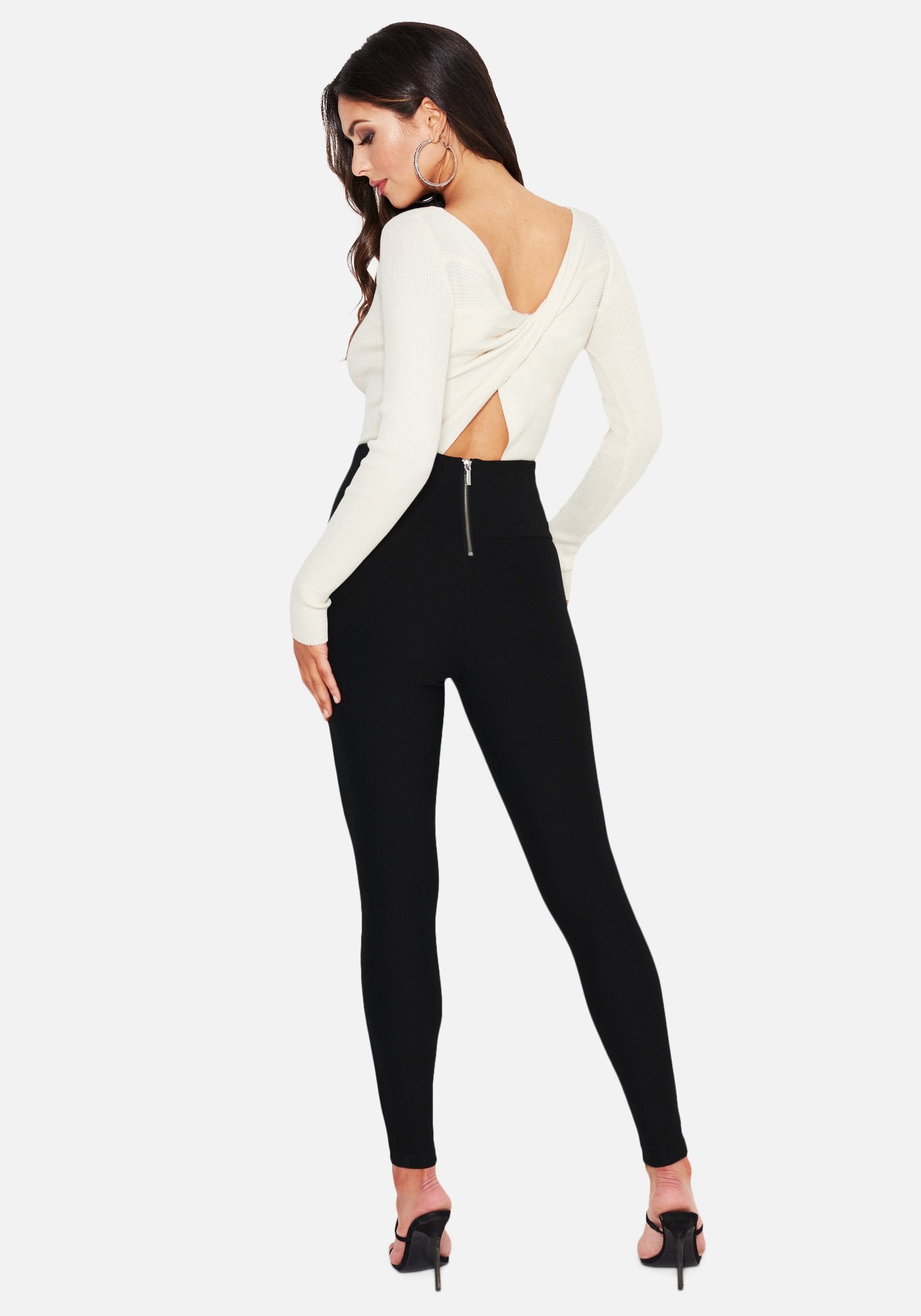 Lace Front High Waist Legging