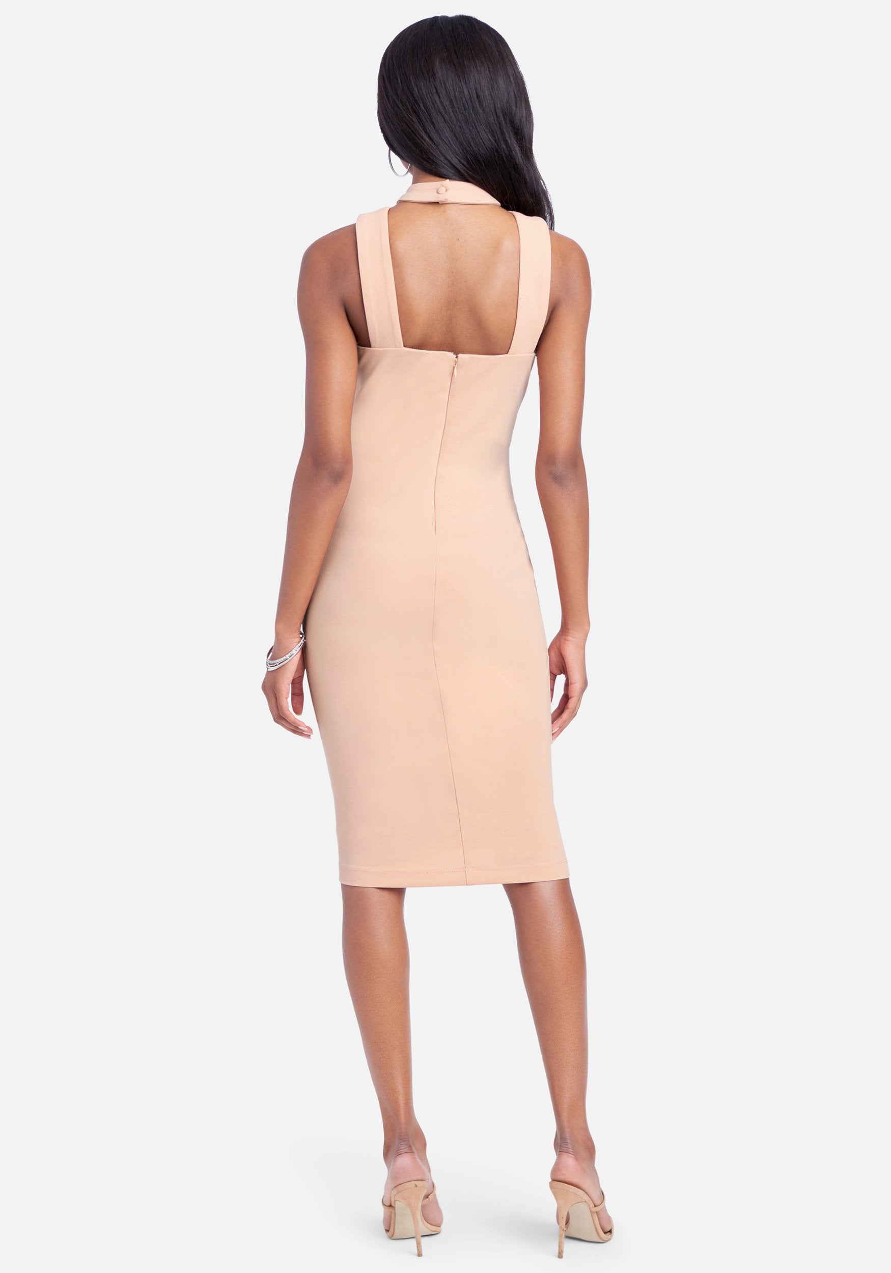 Halterneck Bodycon Midi Dress