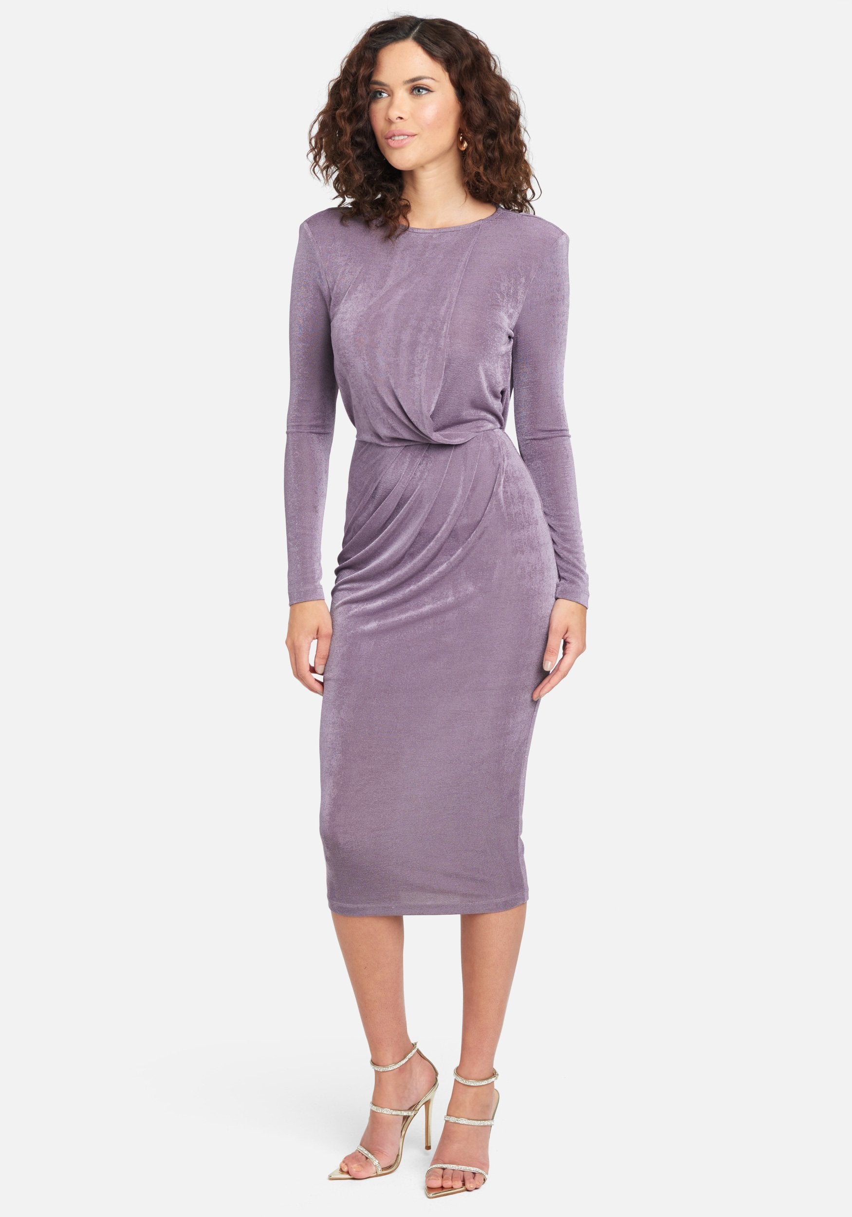 Cowl Back Midi Dress