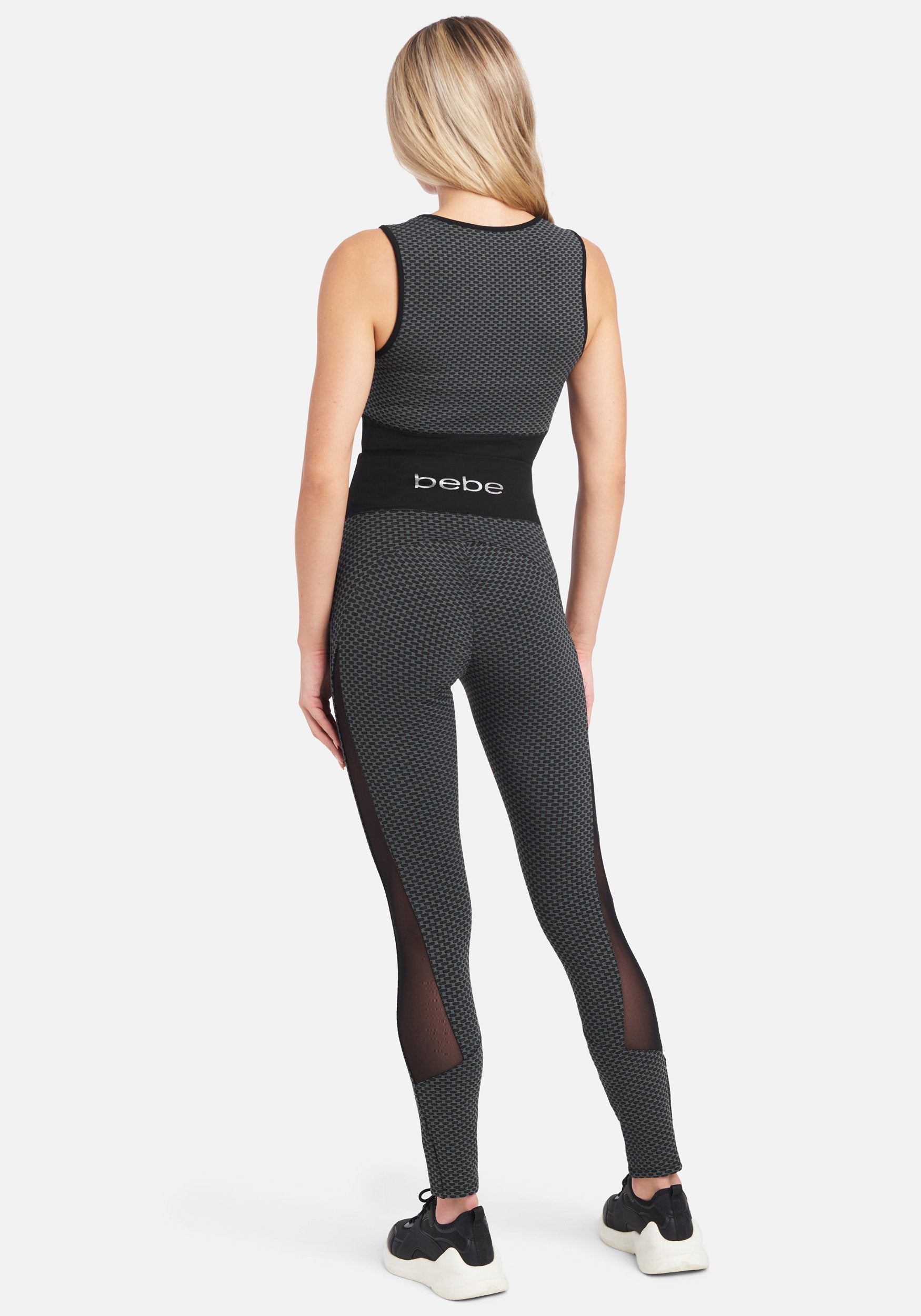 Holographic Bebe Logo 2 Tone Legging