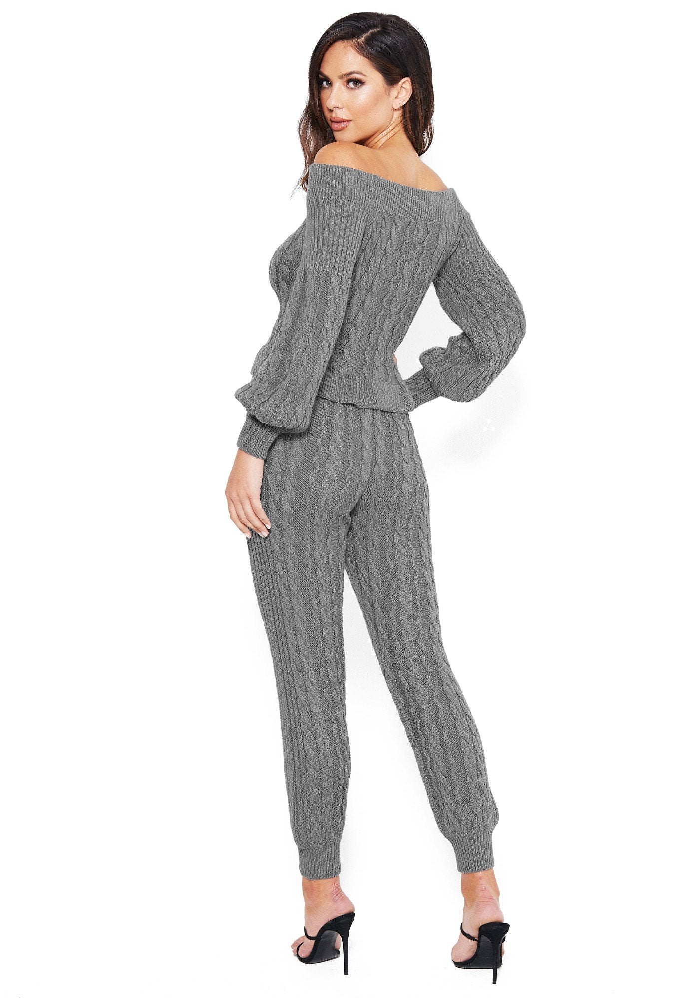 Cable Knit Track Pants