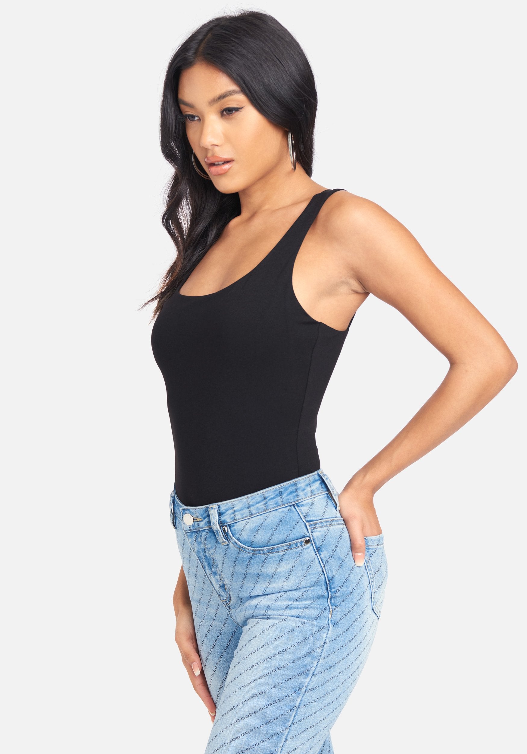 Metal Ring Cross Back Knit Top