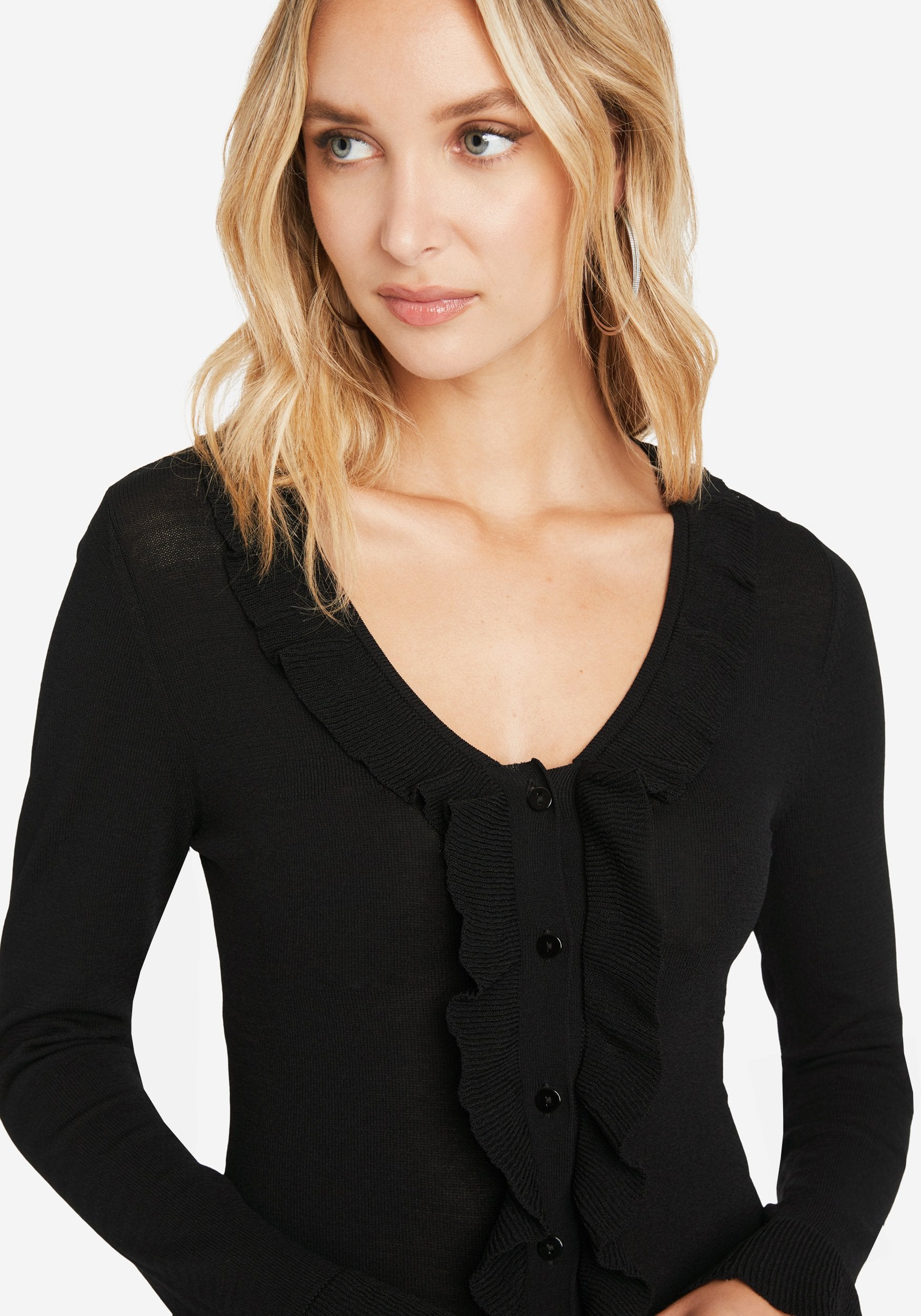 Ruffle Front Cardigan