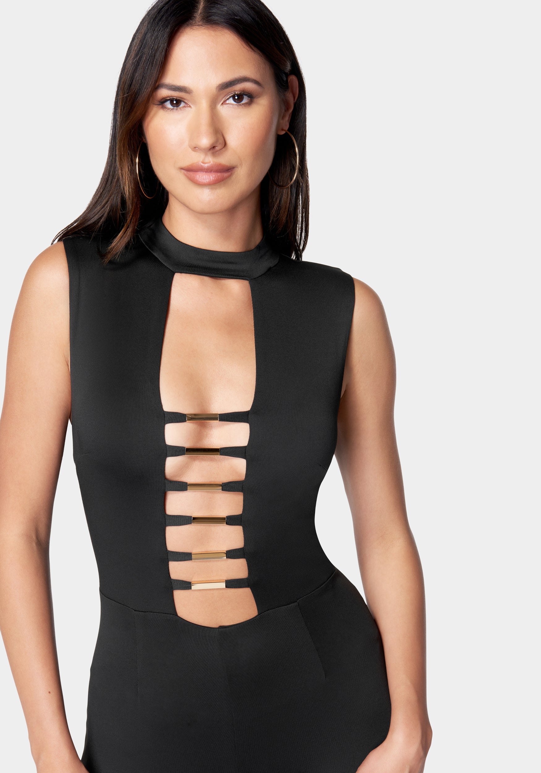 Gold Bar Detail Jumpsuit