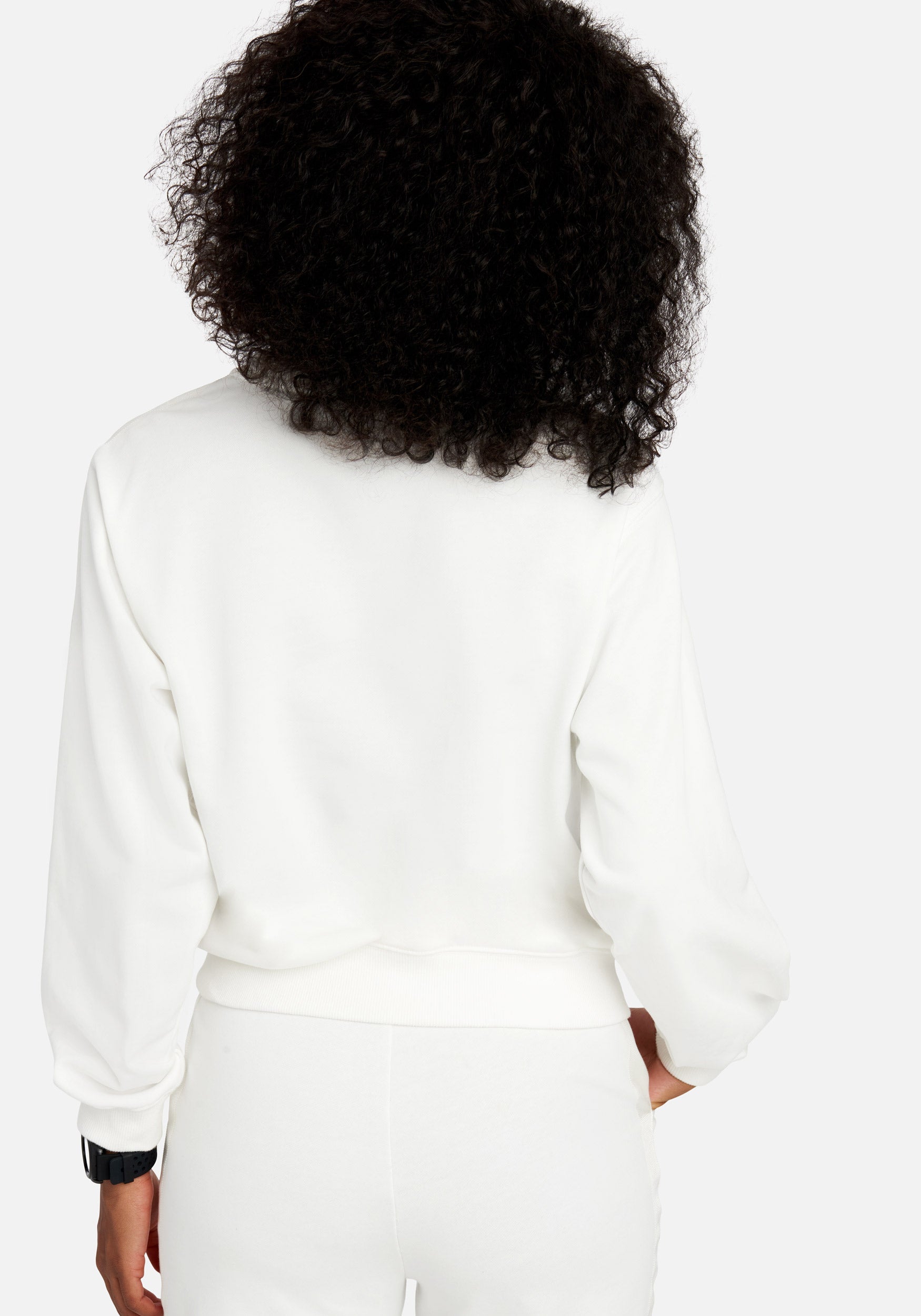 Bebe Logo Satin Tape Sweatshirt