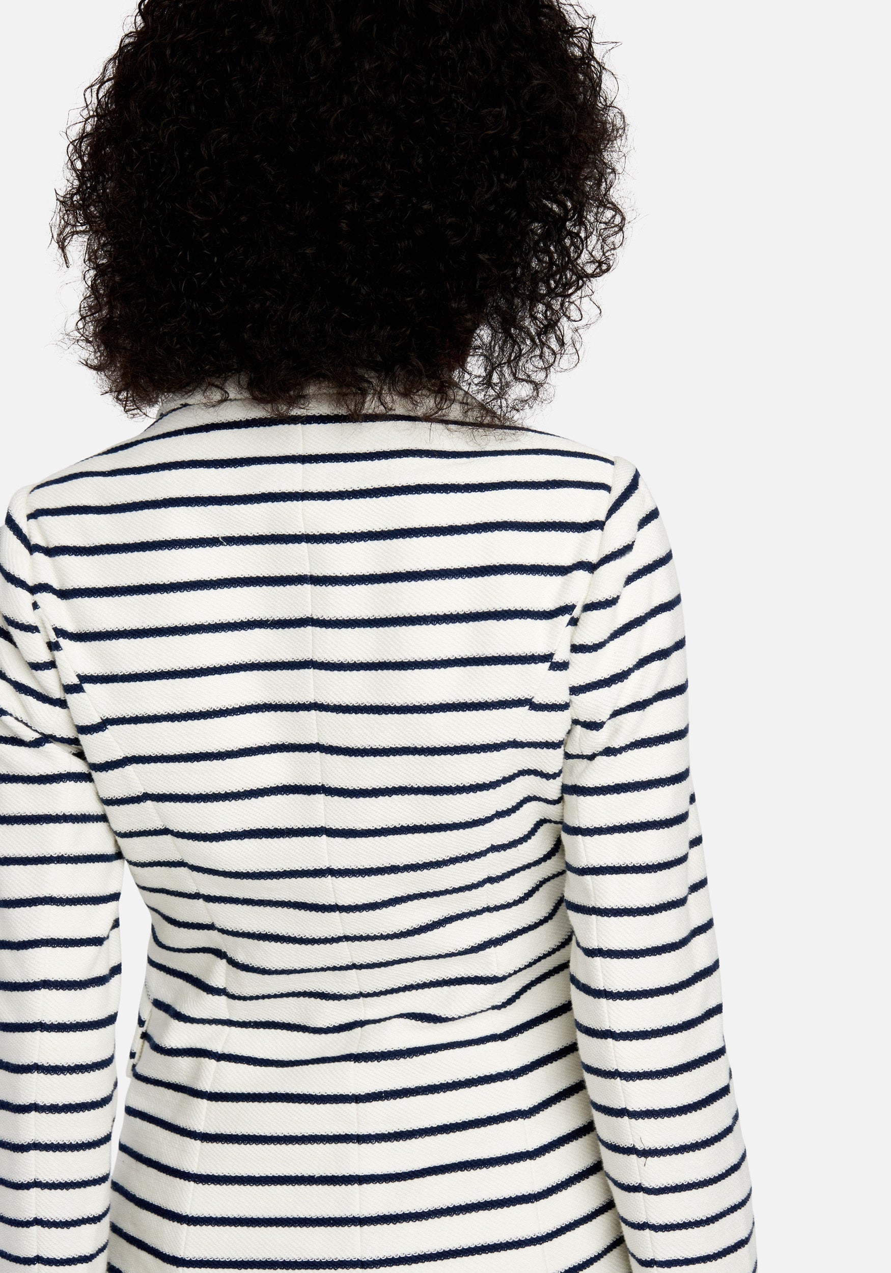 Stripe Knit Blazer Jacket