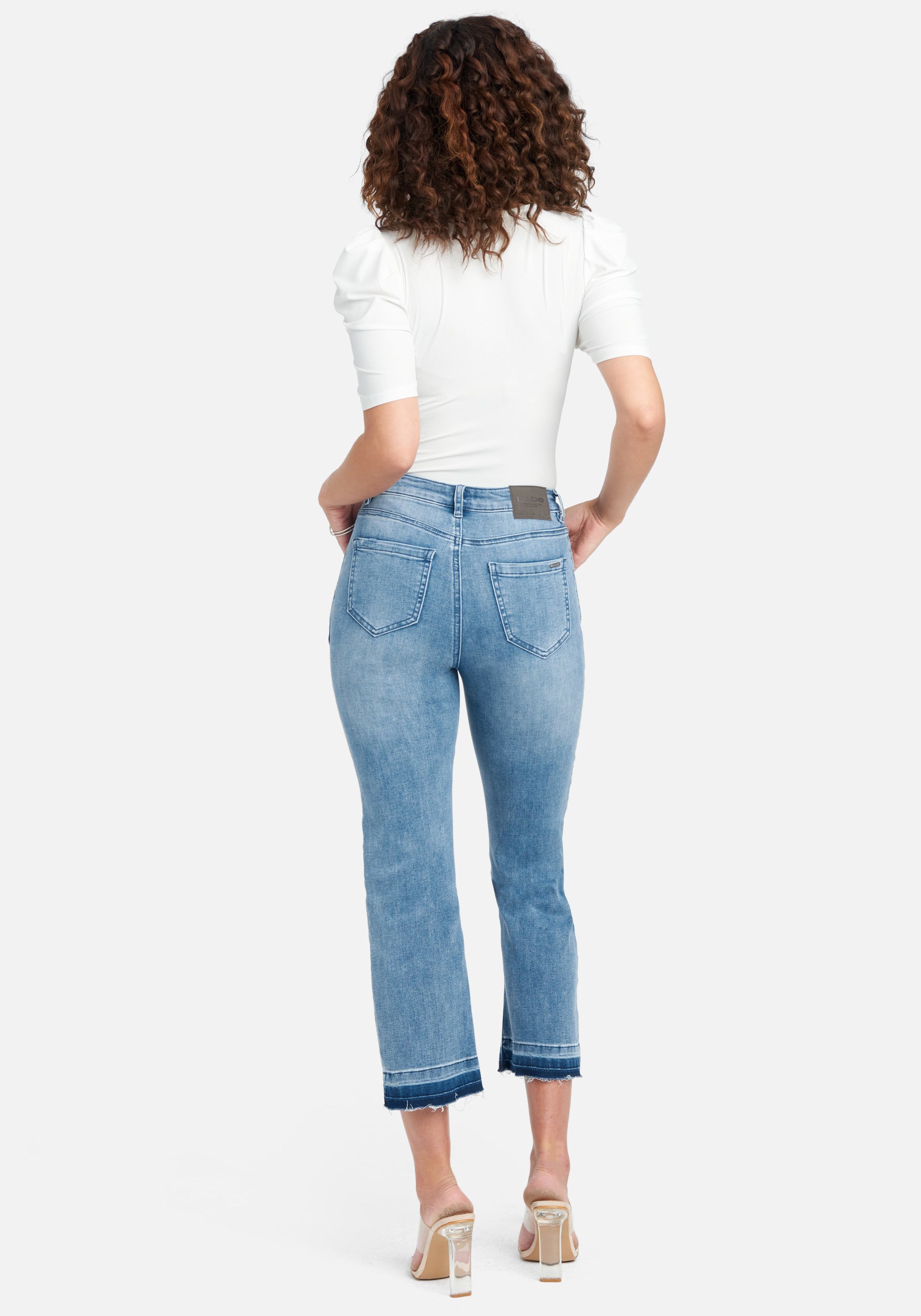 High Waist Distressed Straight Leg Jeans
