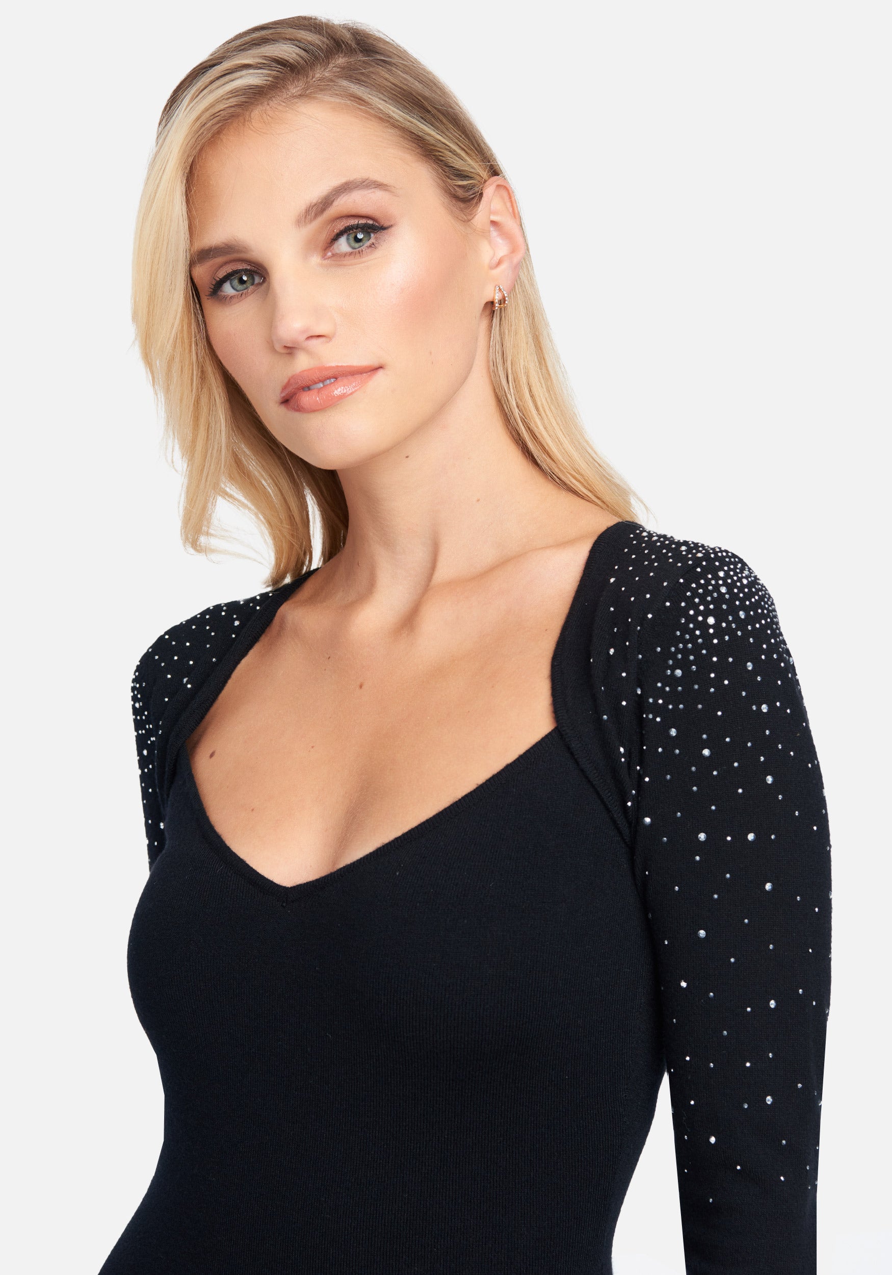 Square Neck Sweater Dress