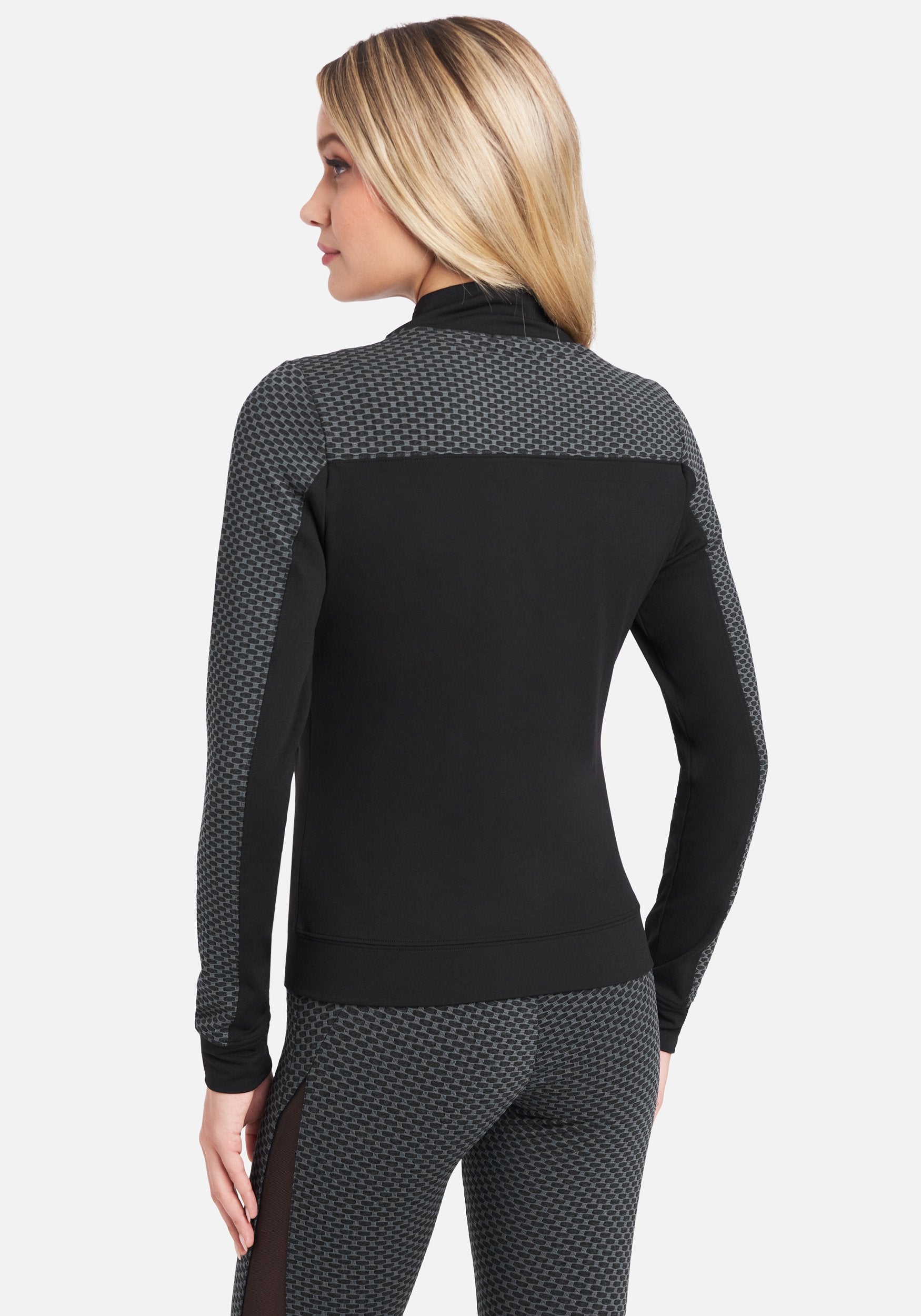 Holographic Bebe Logo 2 Tone Jacket