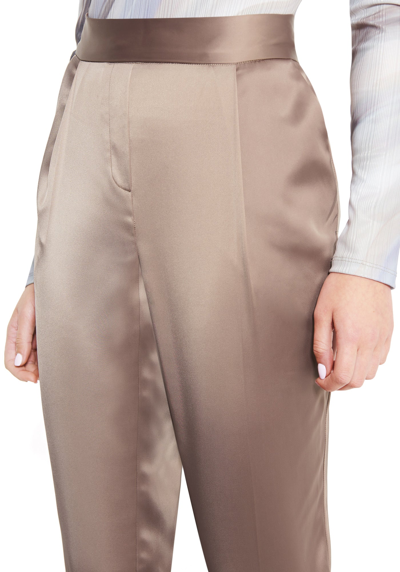 Satin Skinny Leg Pants