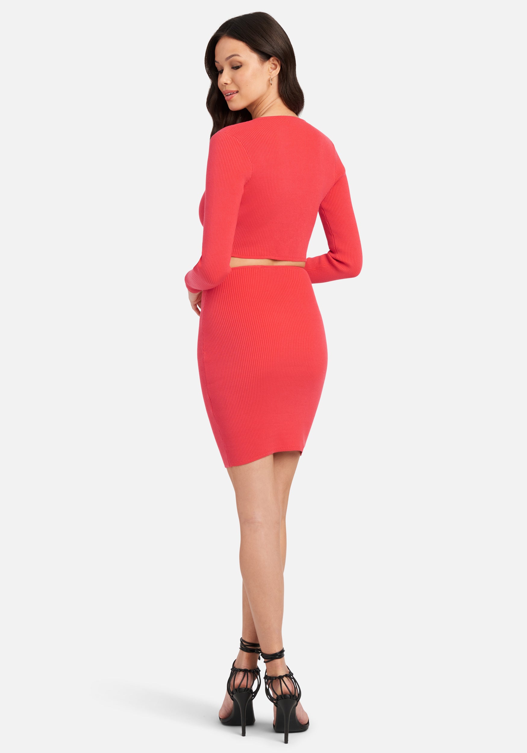 Side Cutout Ring Detail Bodycon Dress