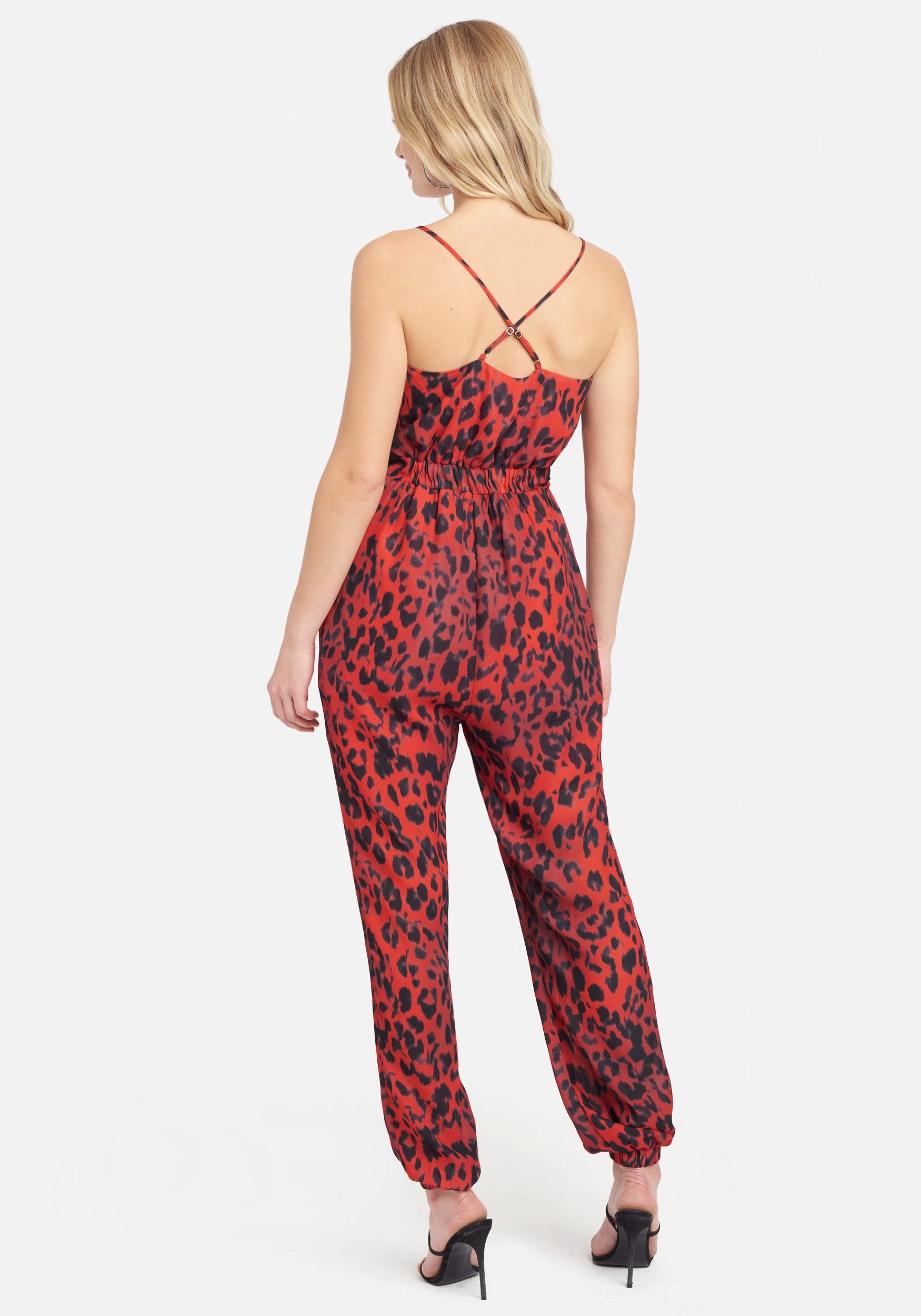 Leopard Print Woven Jumpsuit