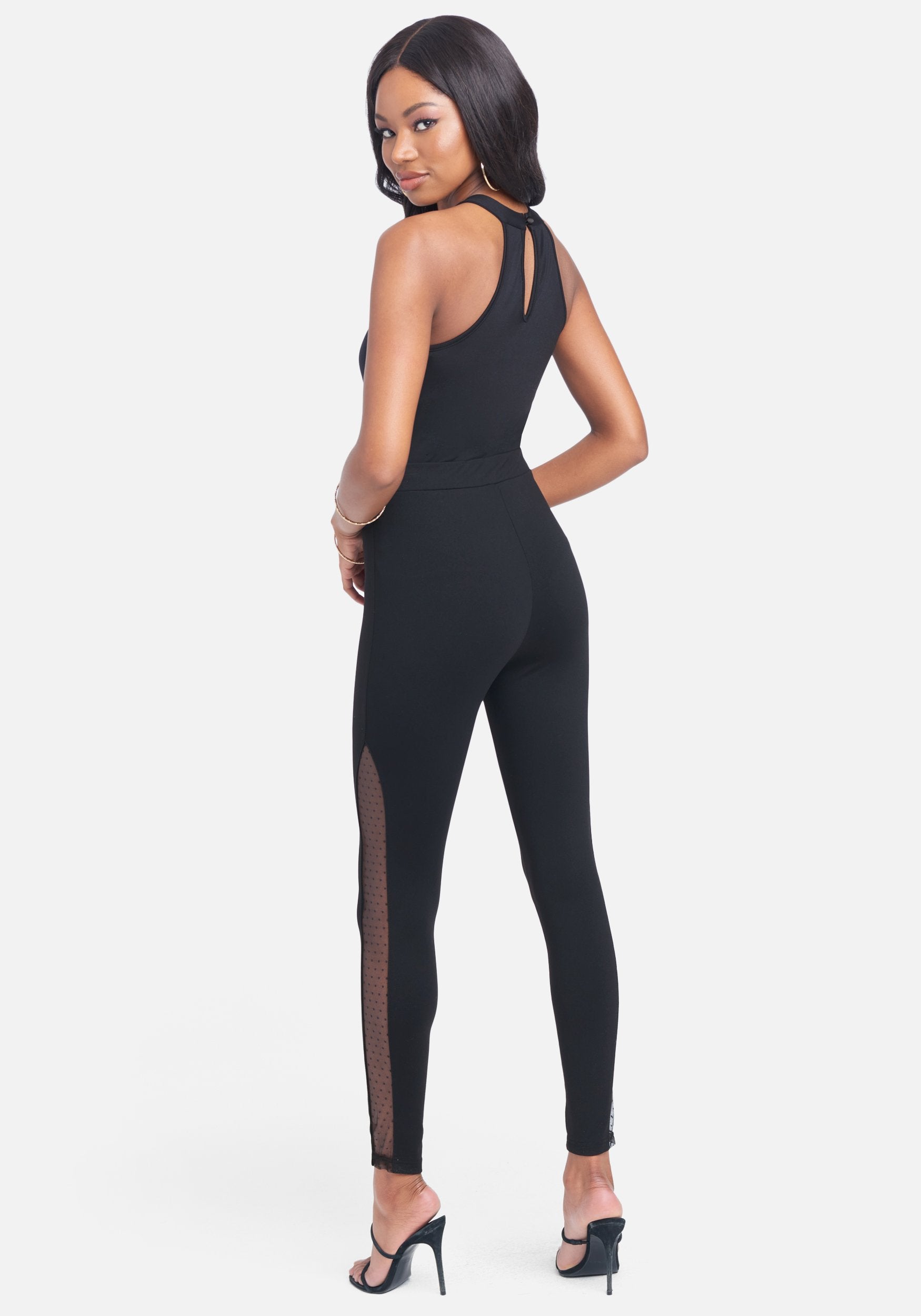 Dotted Swiss Mesh Leggings