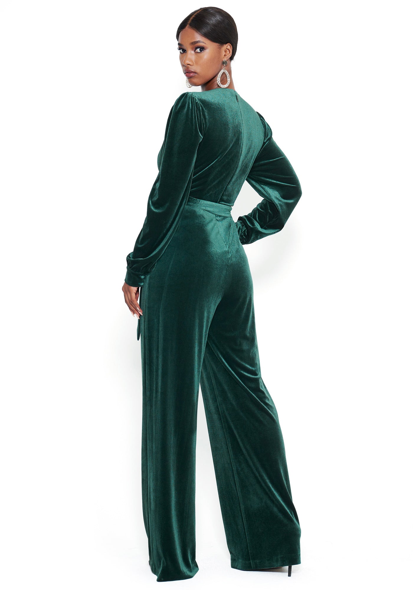 Velvet Deep V Jumpsuit