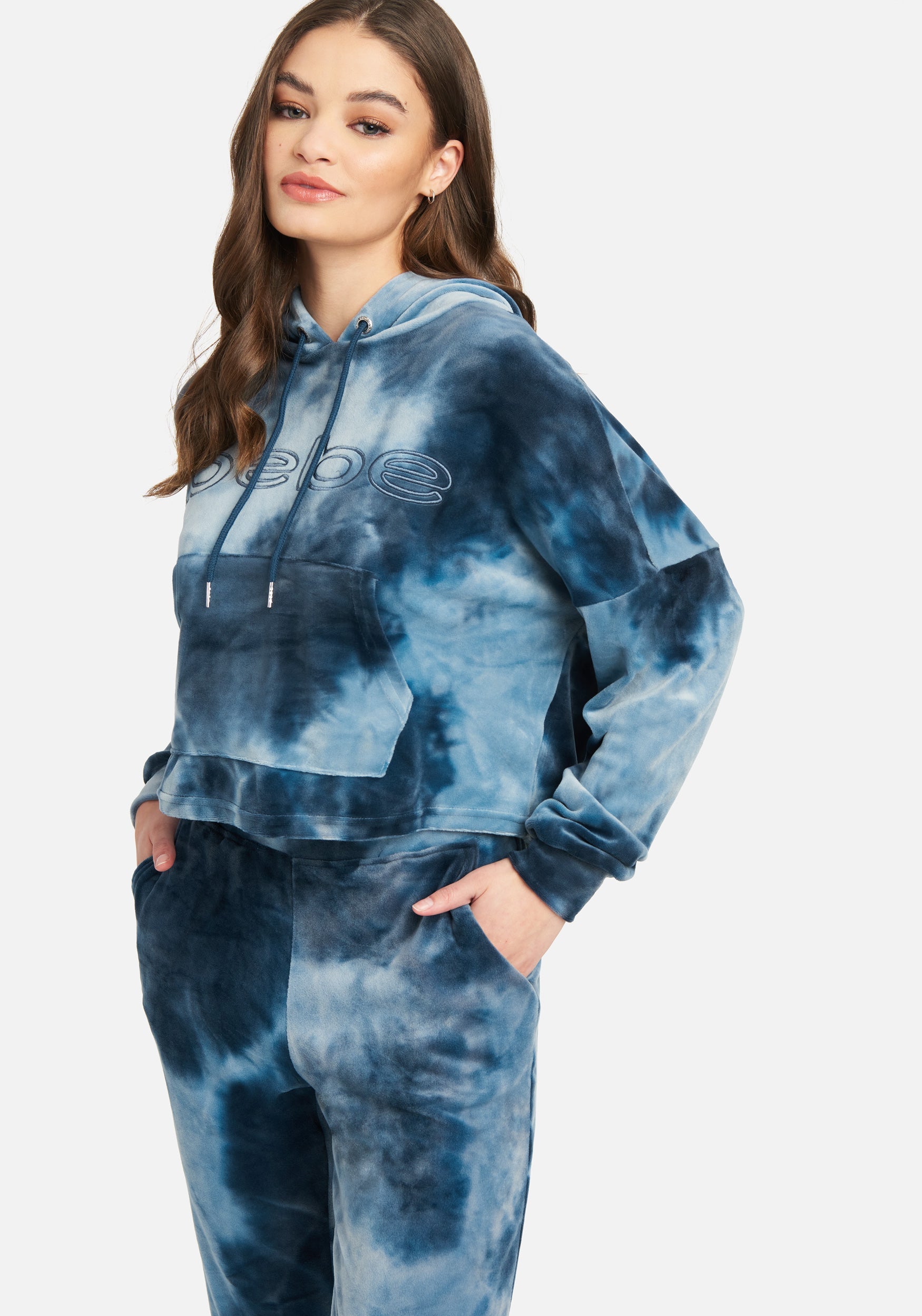 Bebe Logo Plush Hoodie