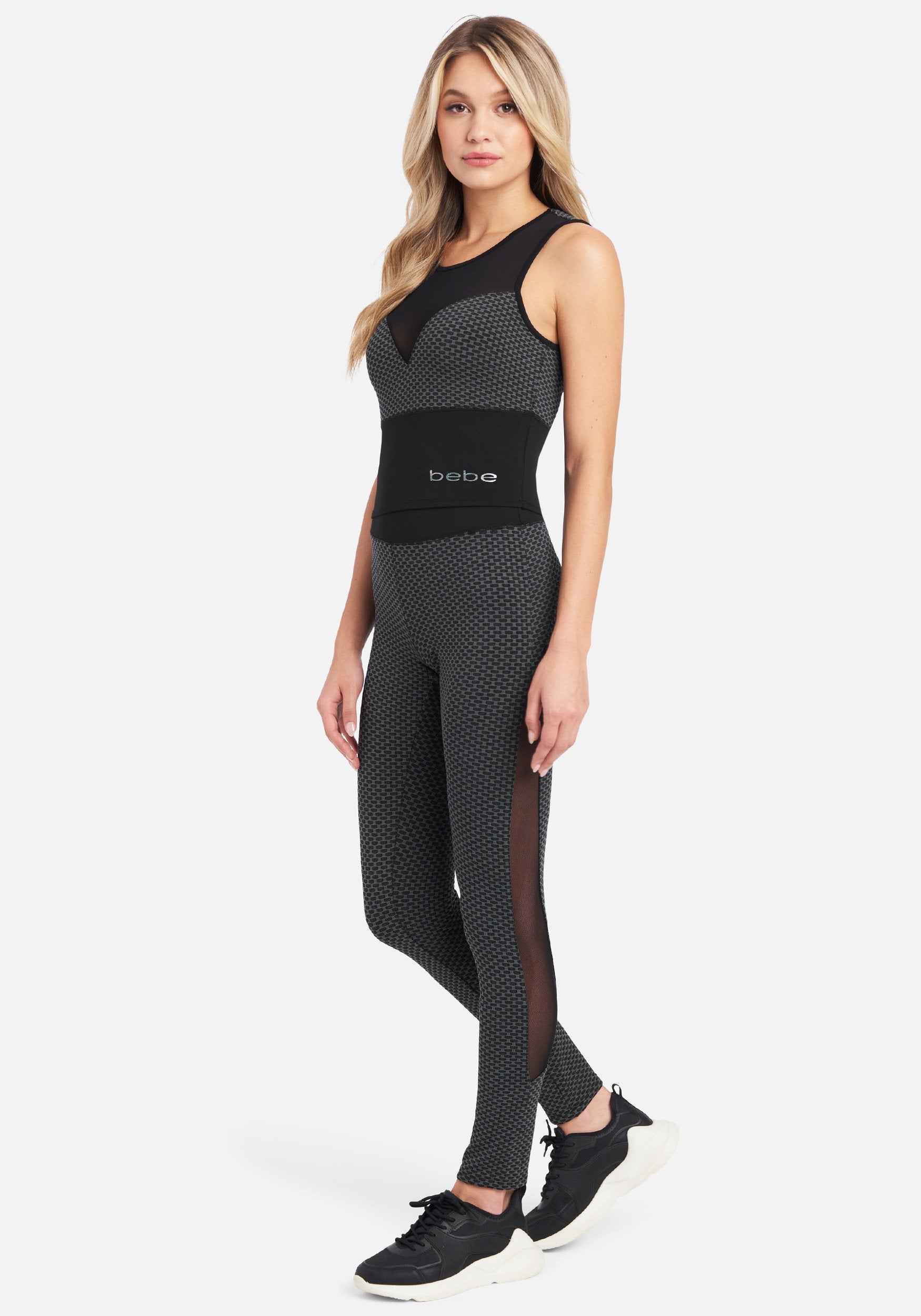 Holographic Bebe Logo 2 Tone Top