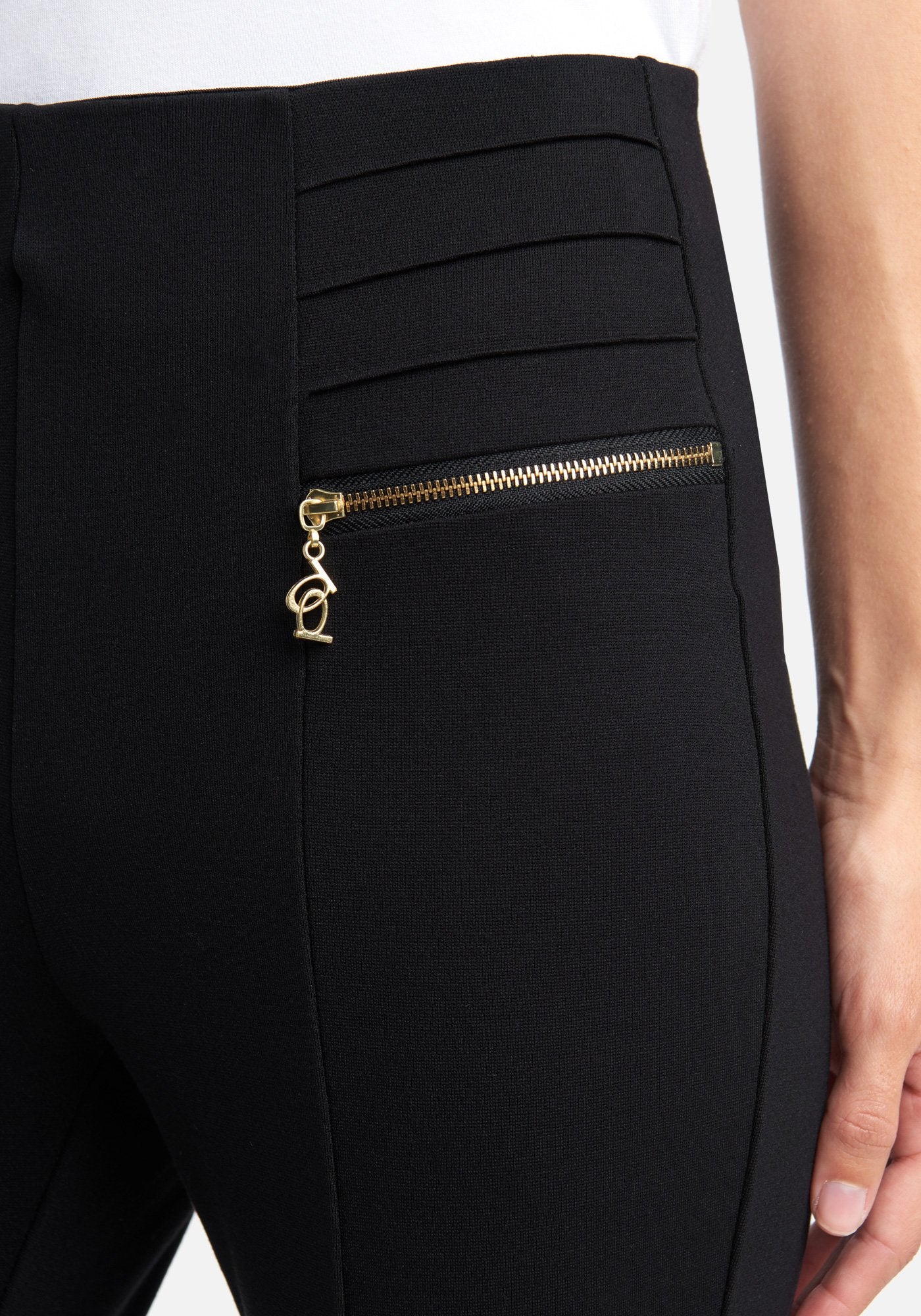 Bebe Logo High Waist Zip Pocket Pants