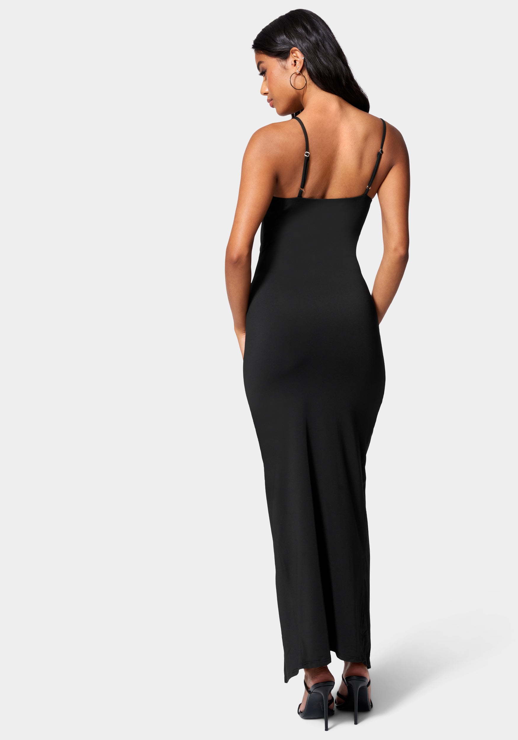 Cutout Textured Slinky Knit Dress