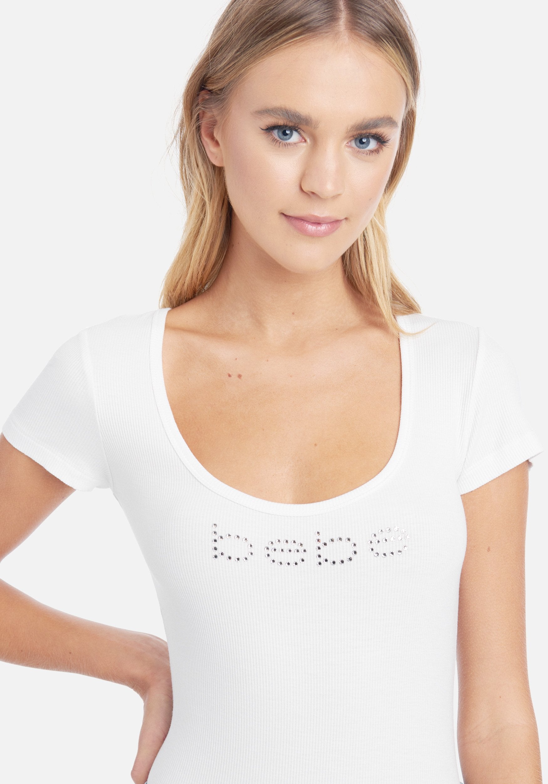 Crystal Logo Round Neck Short Sleeve Tee