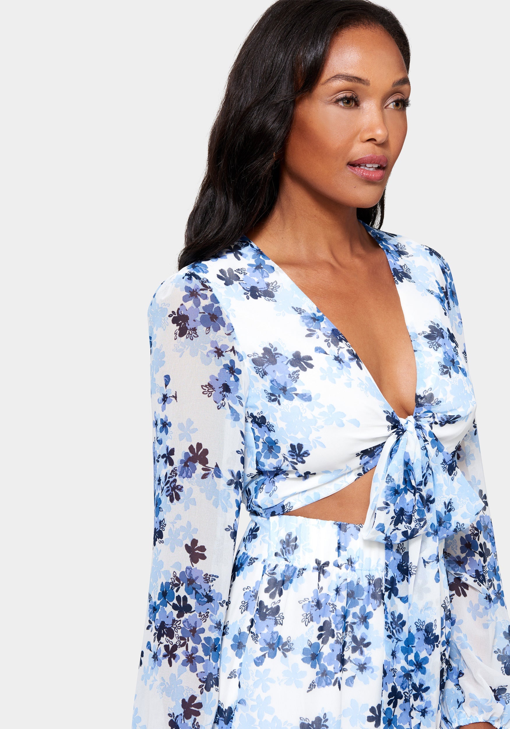 Tie Front Elastic Waist Jumpsuit