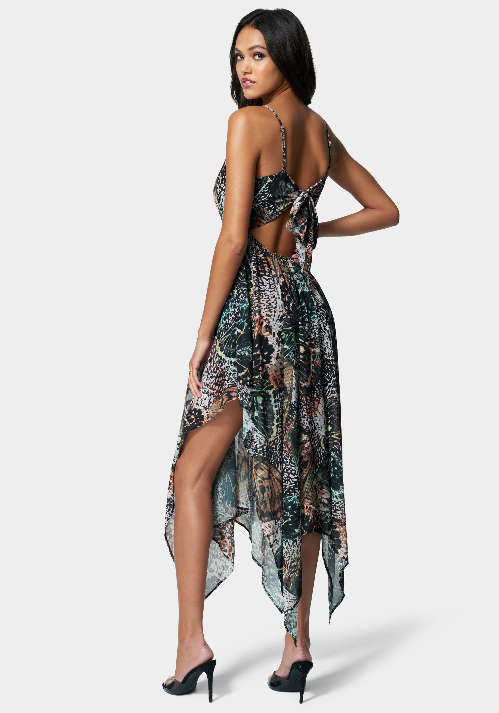 Printed Tie Back Maxi